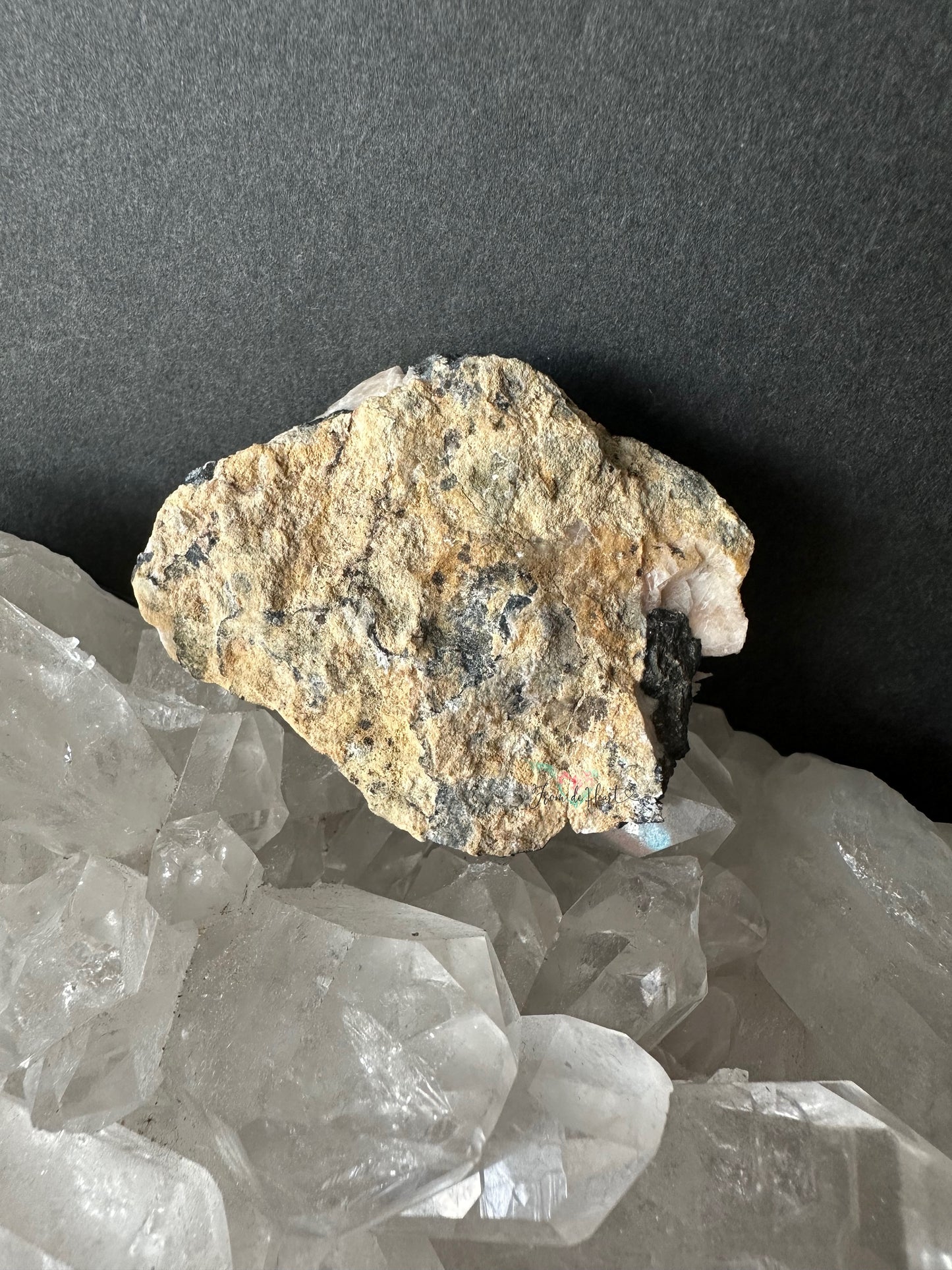 HIGH QUALITY Barite Flowers with Cerussite and Metallic Galena (C)