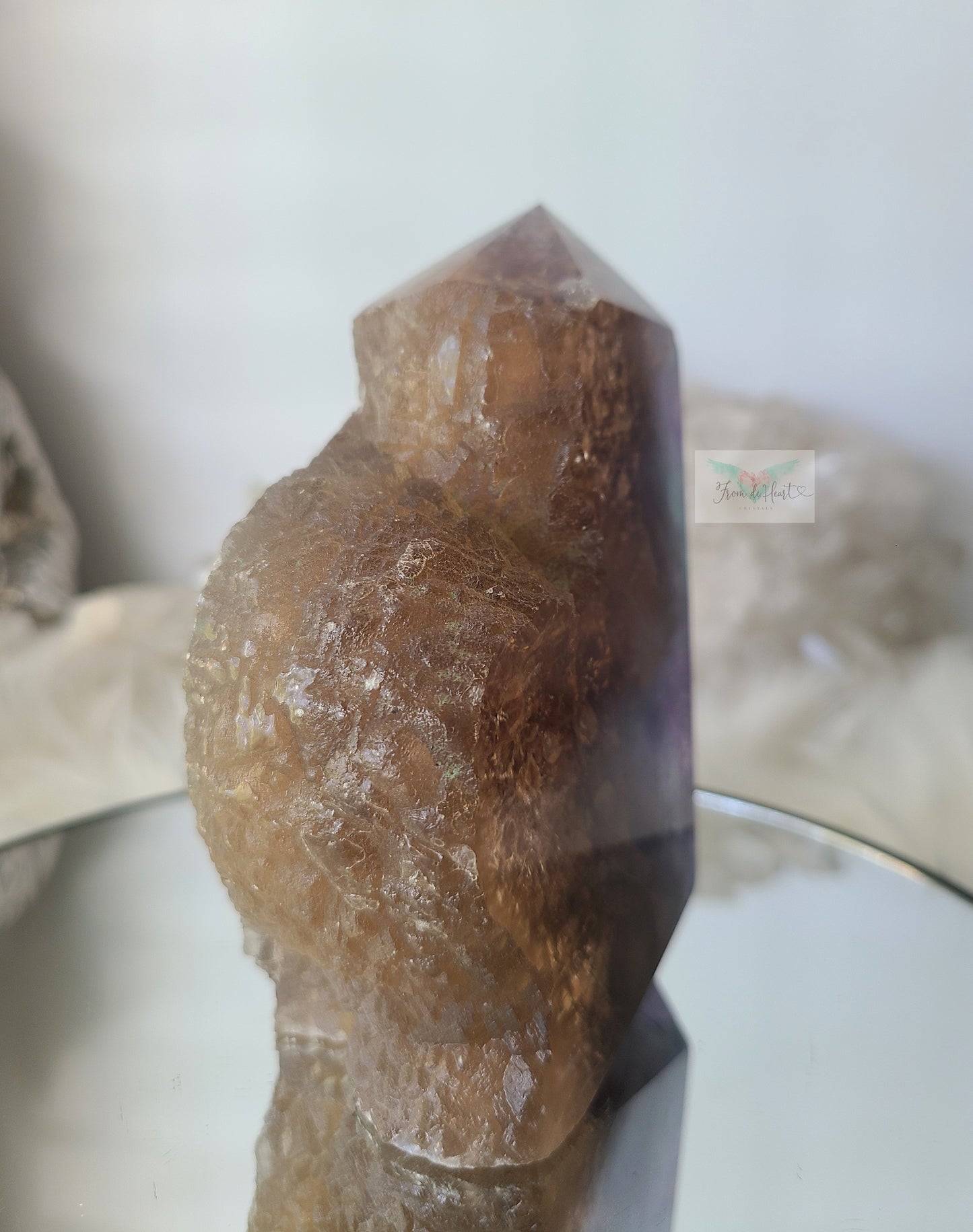 Rainbow Fluorite half polished free form