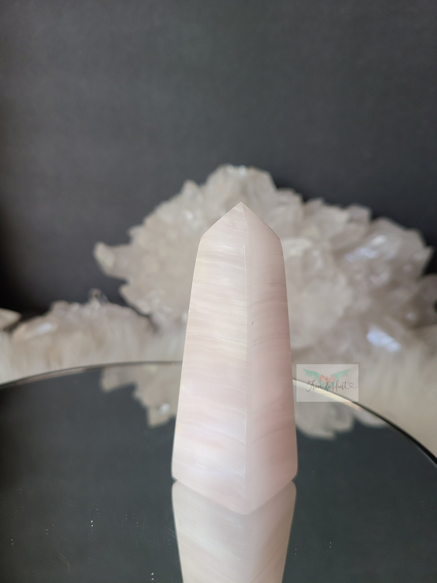 Pink Calcite Obelisk (UV Reactive) (B)