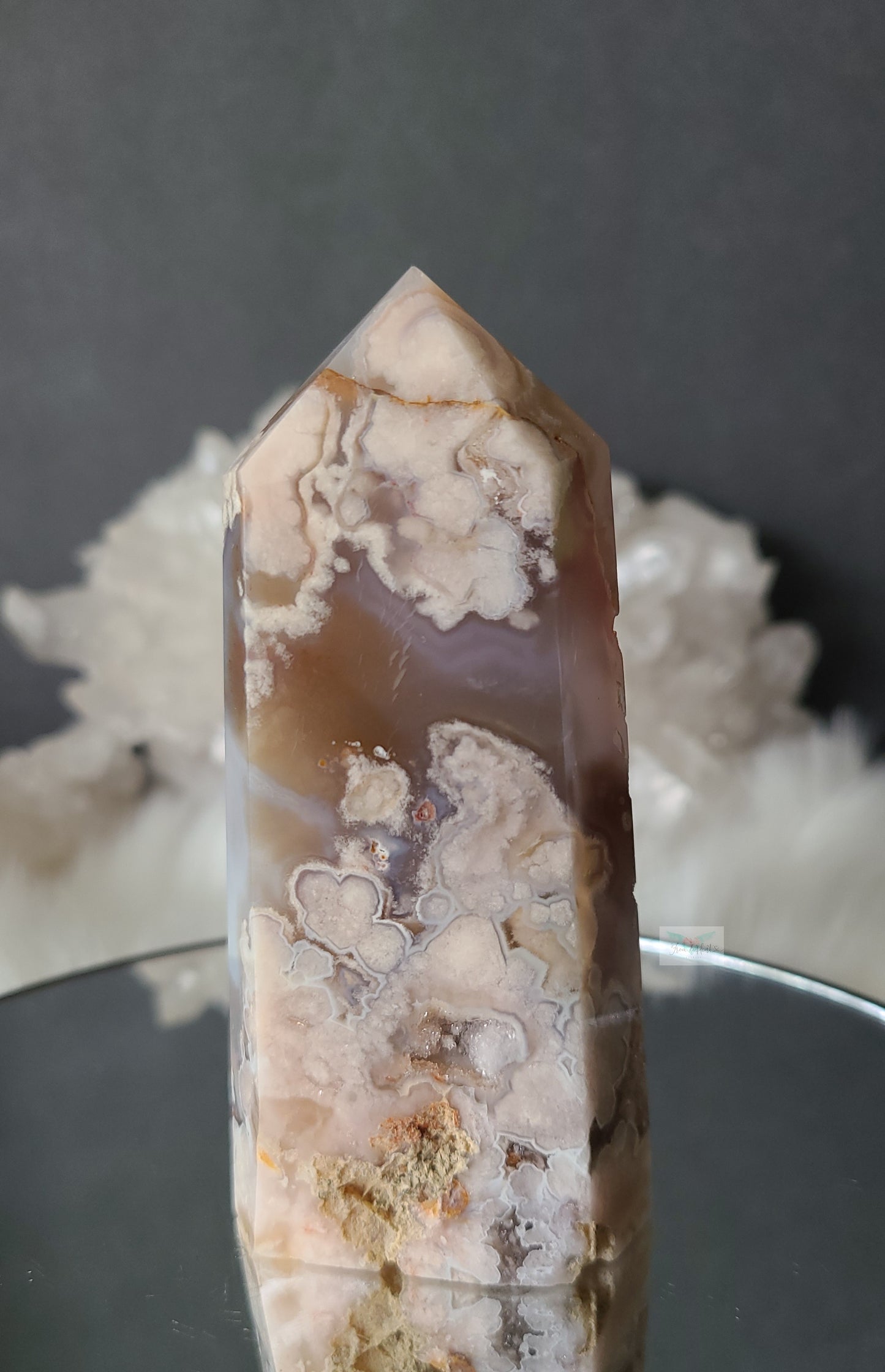 Old Stock Druzy Pink Amethyst Flower Agate Tower (Rare Find)