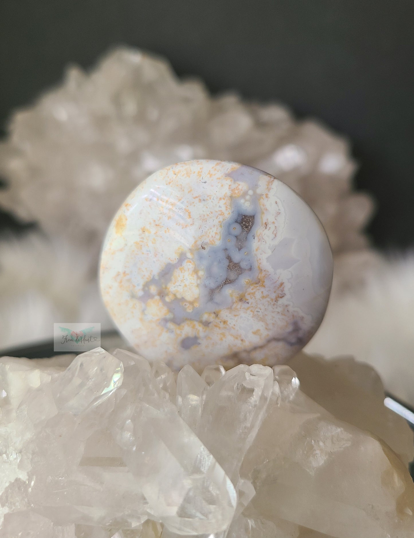 Ocean Jasper Slice and Palm stone