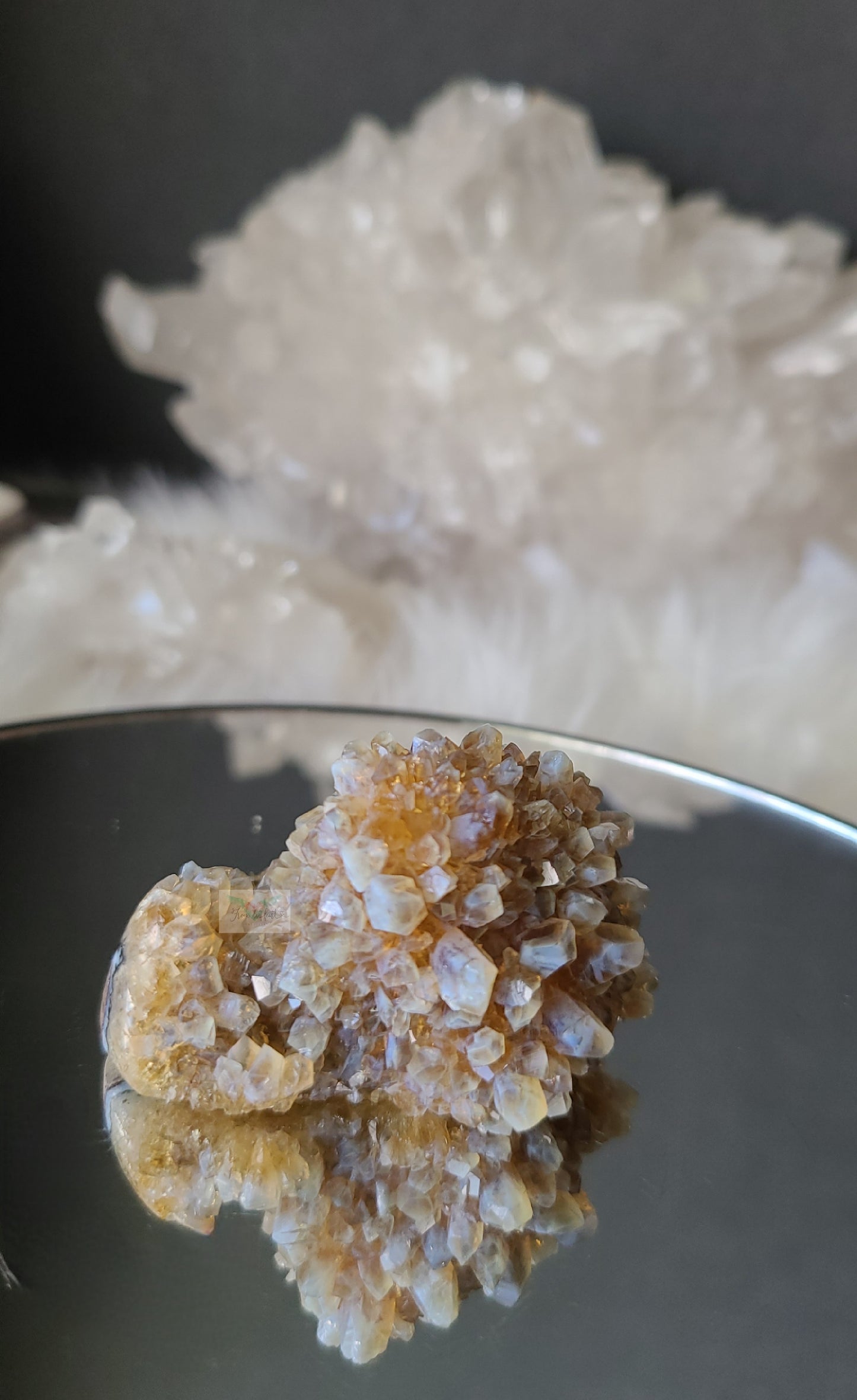 Blue Chalcedony on Amethyst Citrine (RARE)