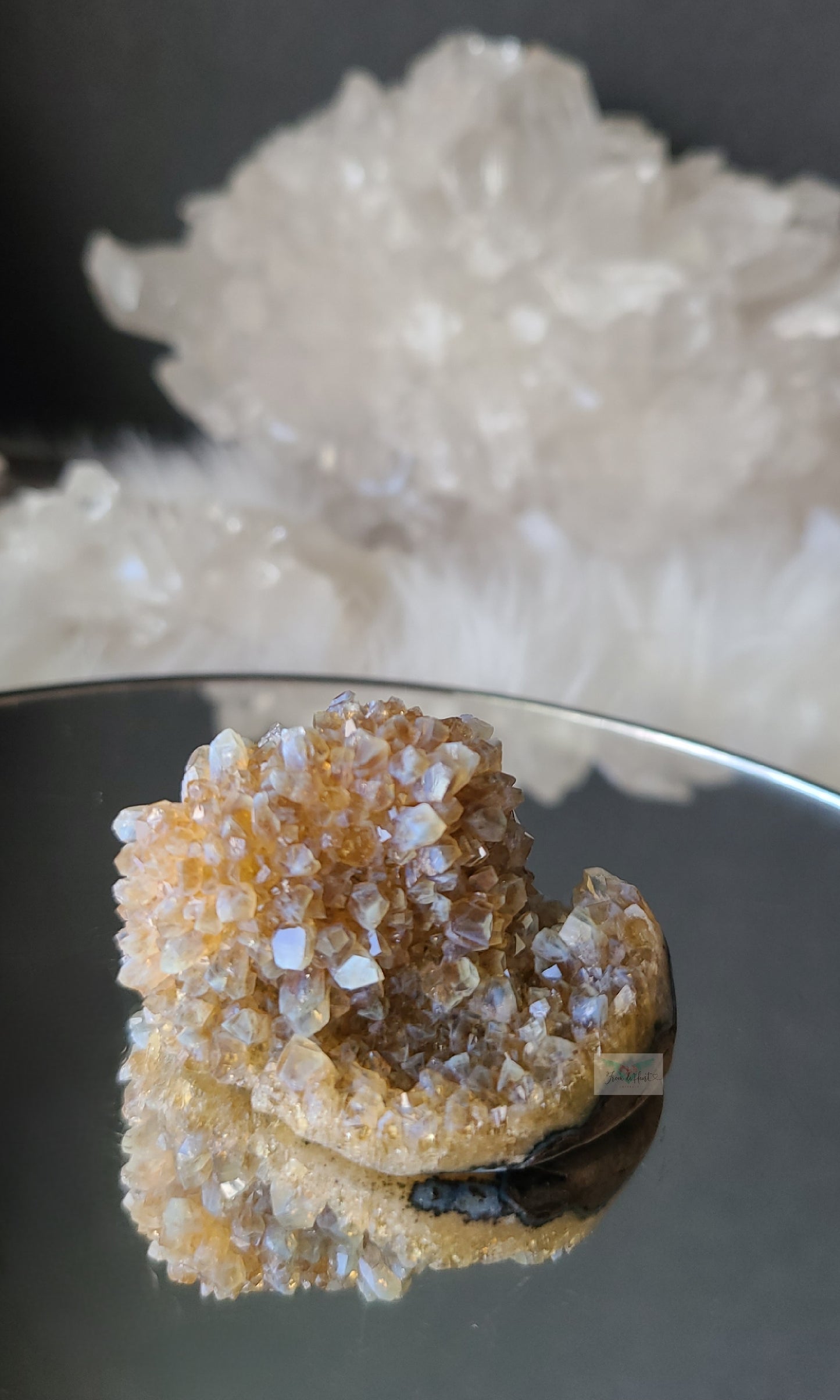 Blue Chalcedony on Amethyst Citrine (RARE)