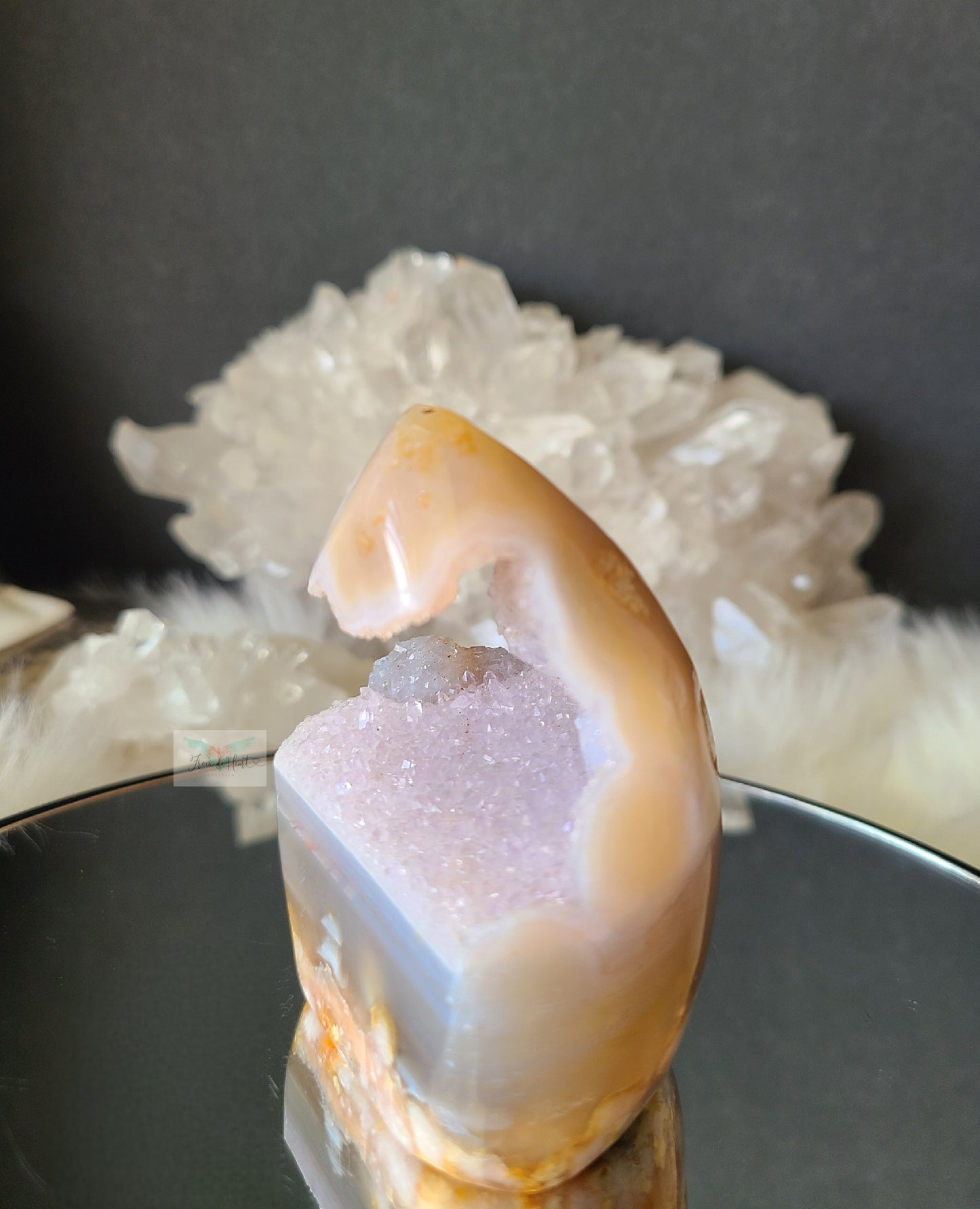 Druzy Botroidal Flower Agate Flame
