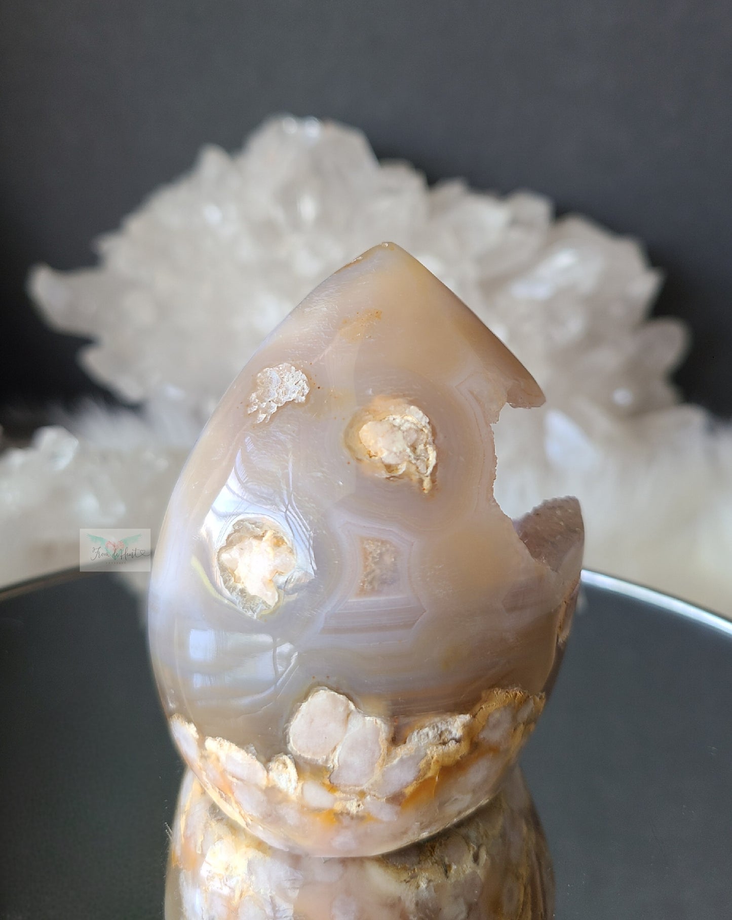 Druzy Botroidal Flower Agate Flame