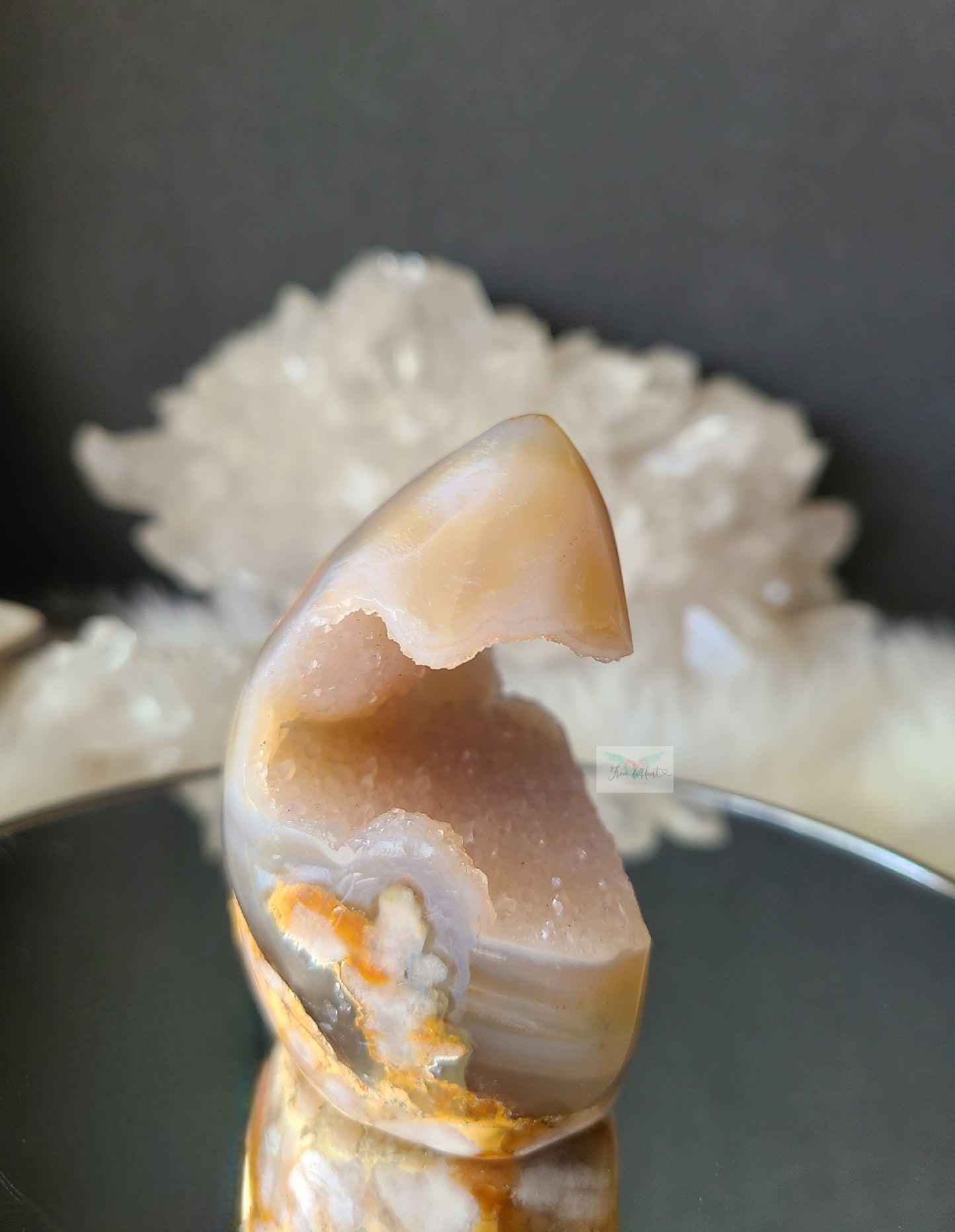 Druzy Botroidal Flower Agate Flame