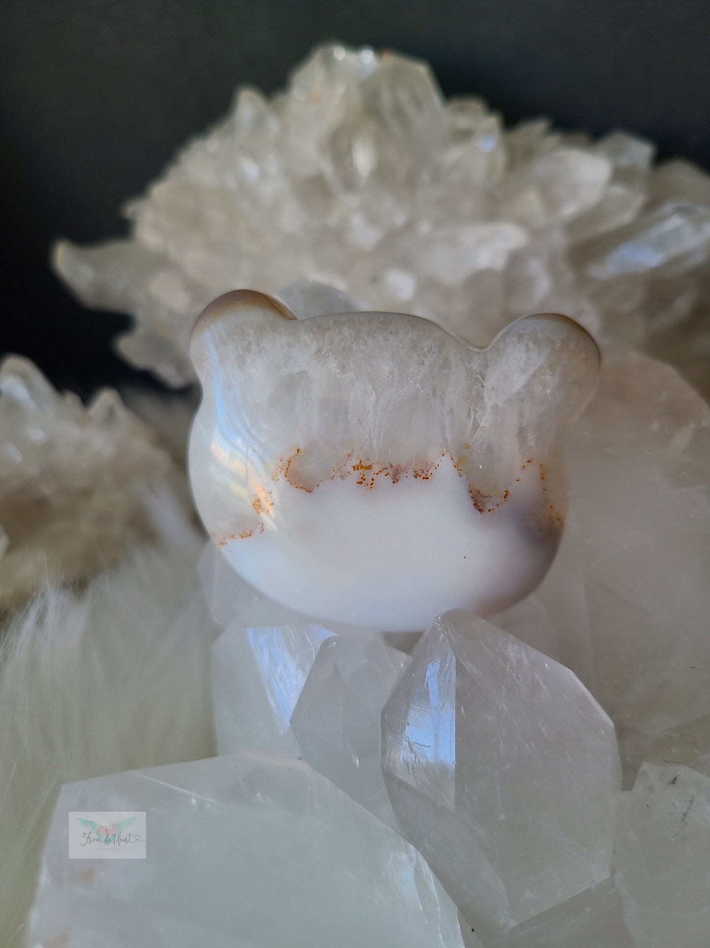 Agate Teddy Bear Bowls (with Rainbows)
