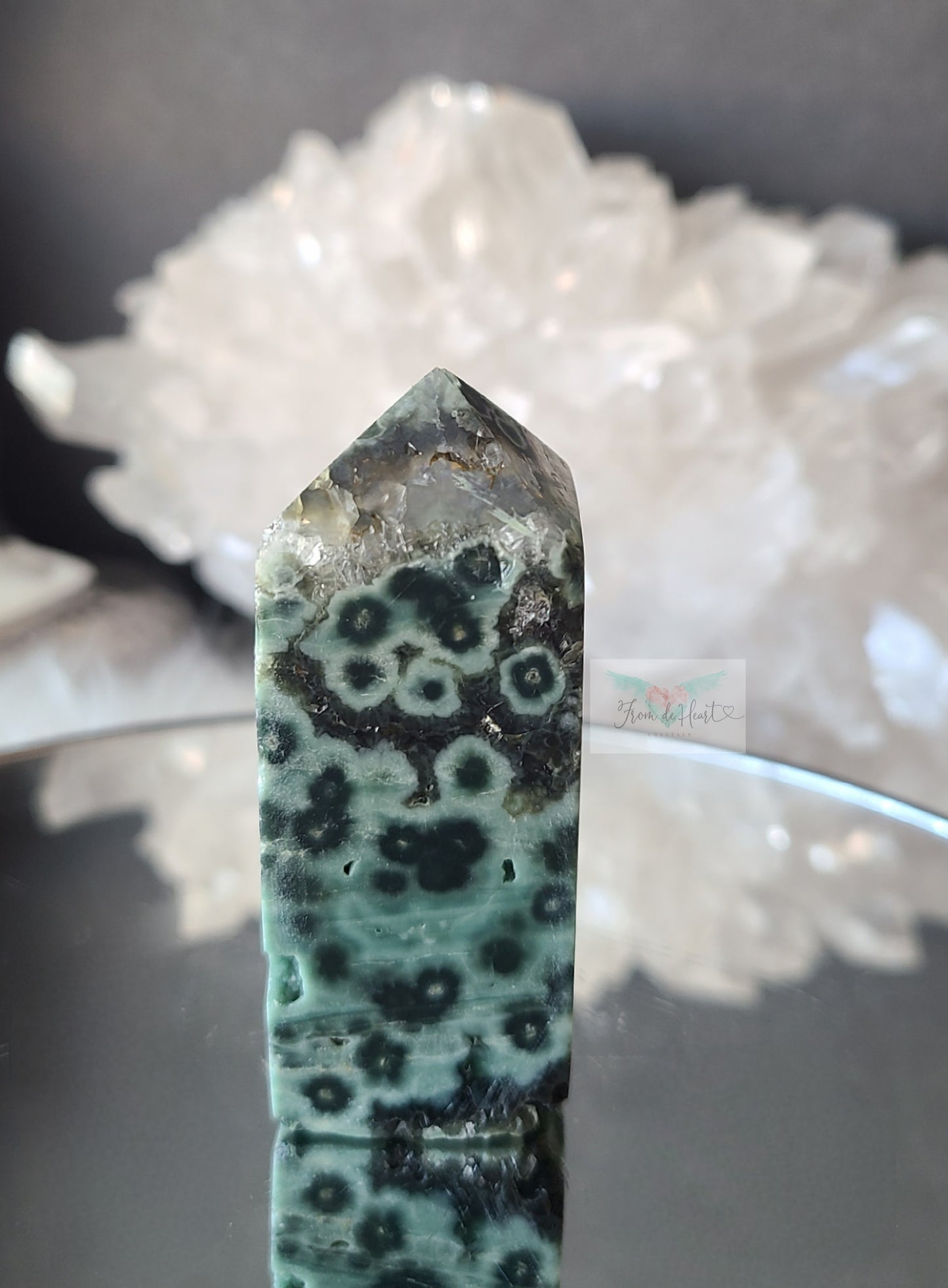 Green Flower Ocean Jasper w/ Quartz