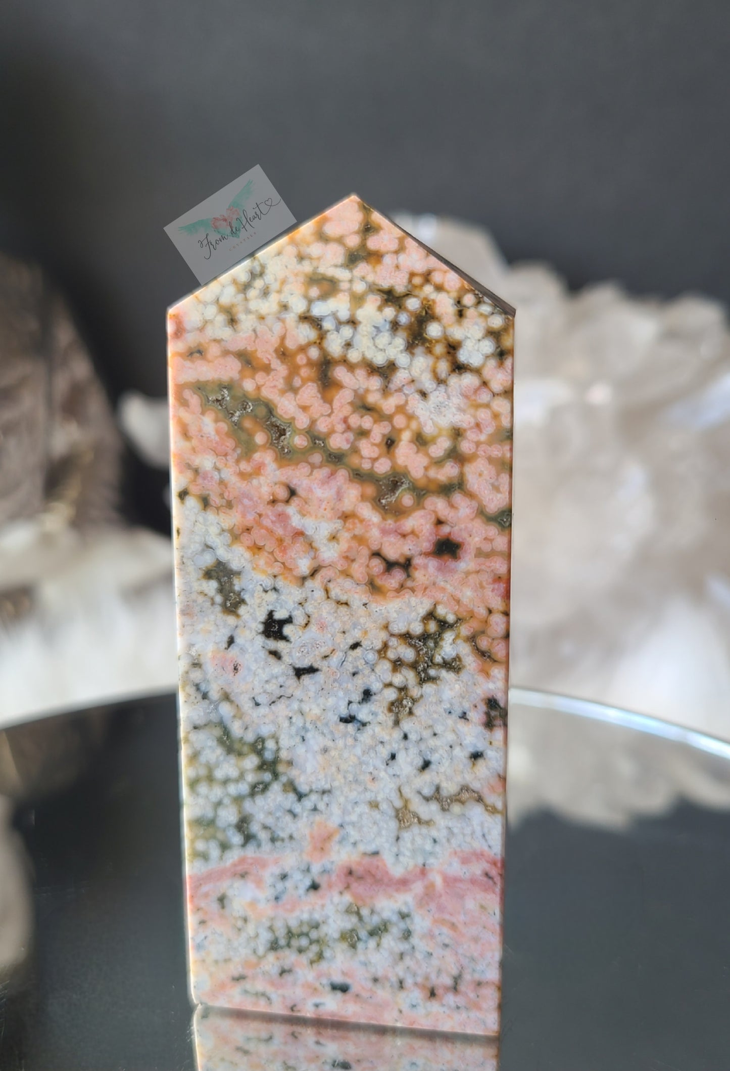 Pink and Peach Ocean Jasper
