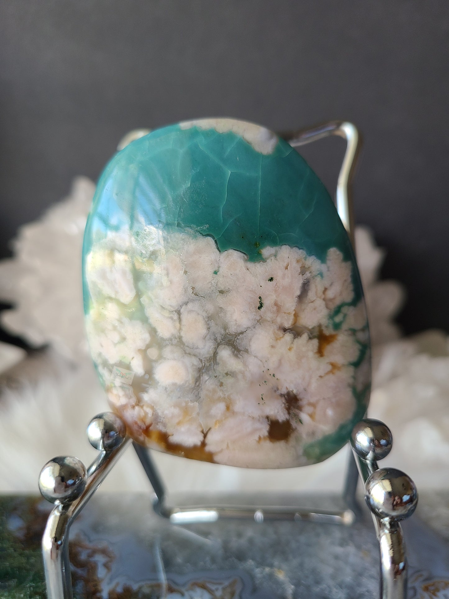 High Quality Green Flower Agate Free form