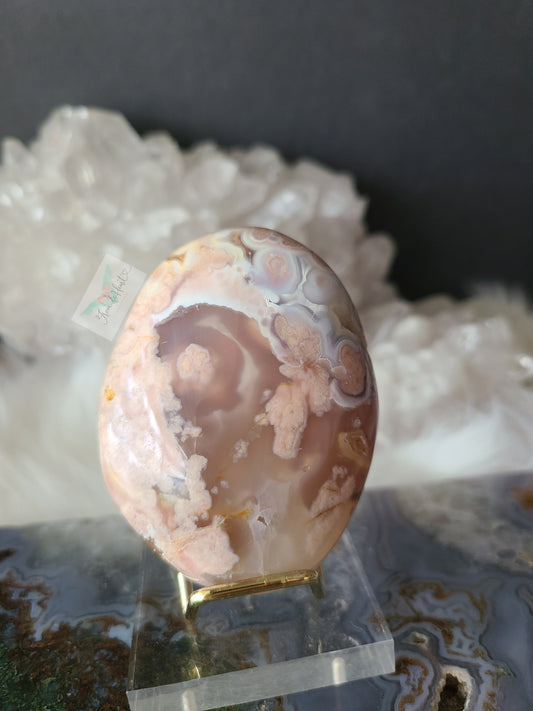 Flower Agate Palm Stone (C)