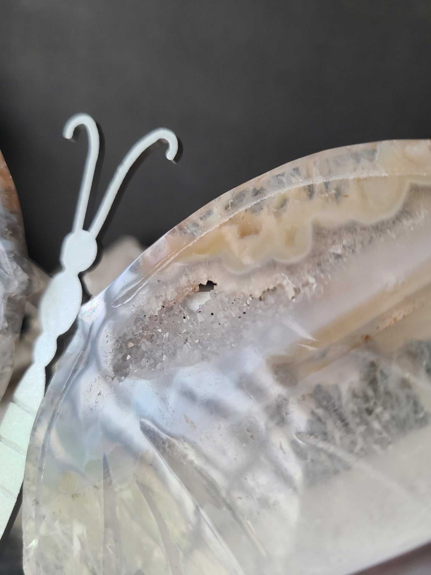 Agate Wings on Butterfly Stand