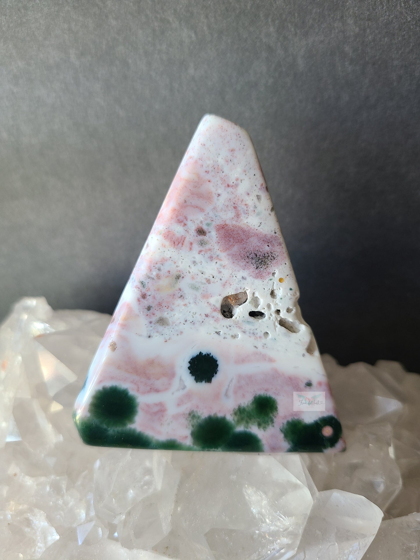 Pink 1st Vein Ocean Jasper Free form