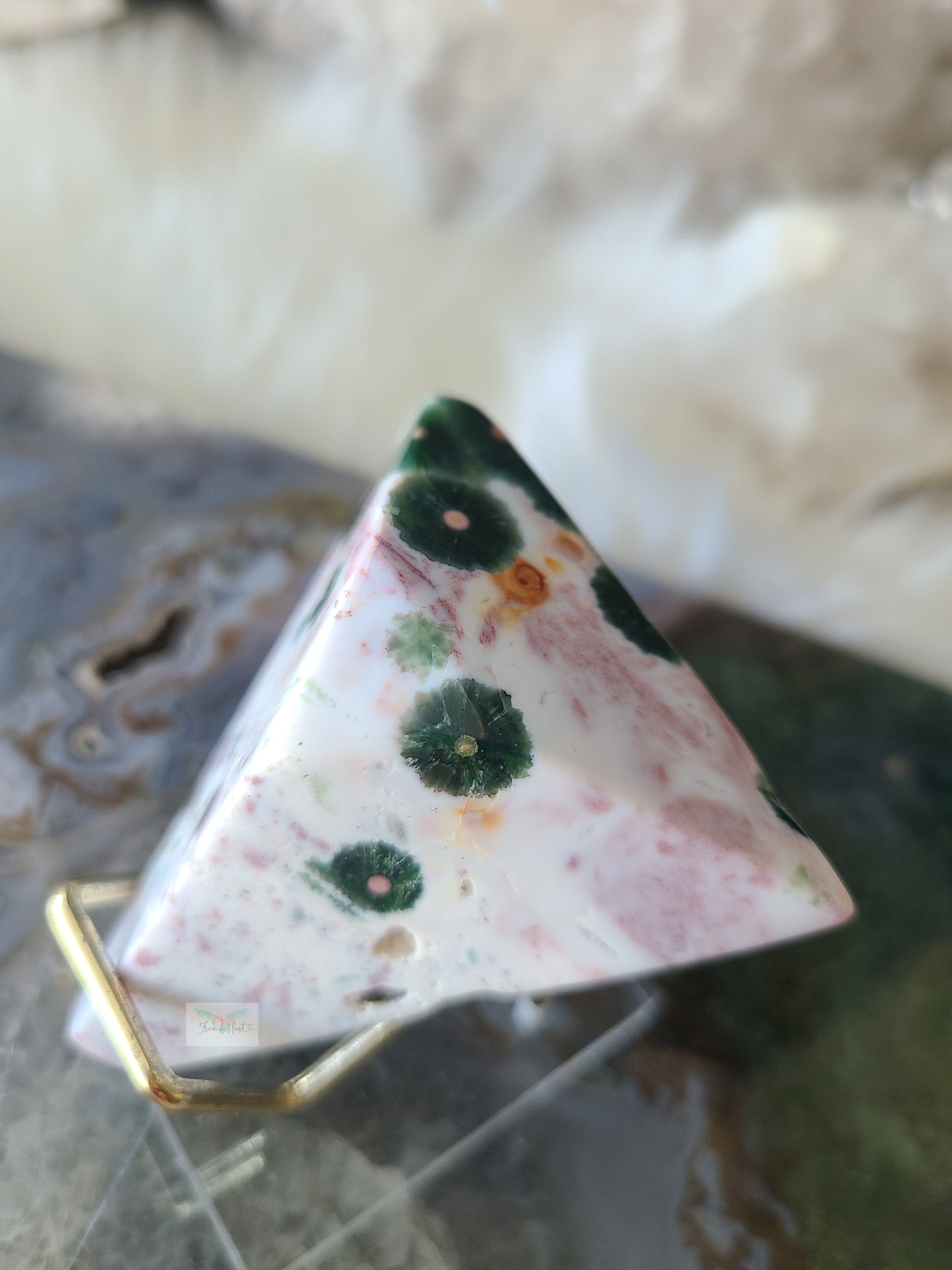 Pink 1st Vein Ocean Jasper Free form