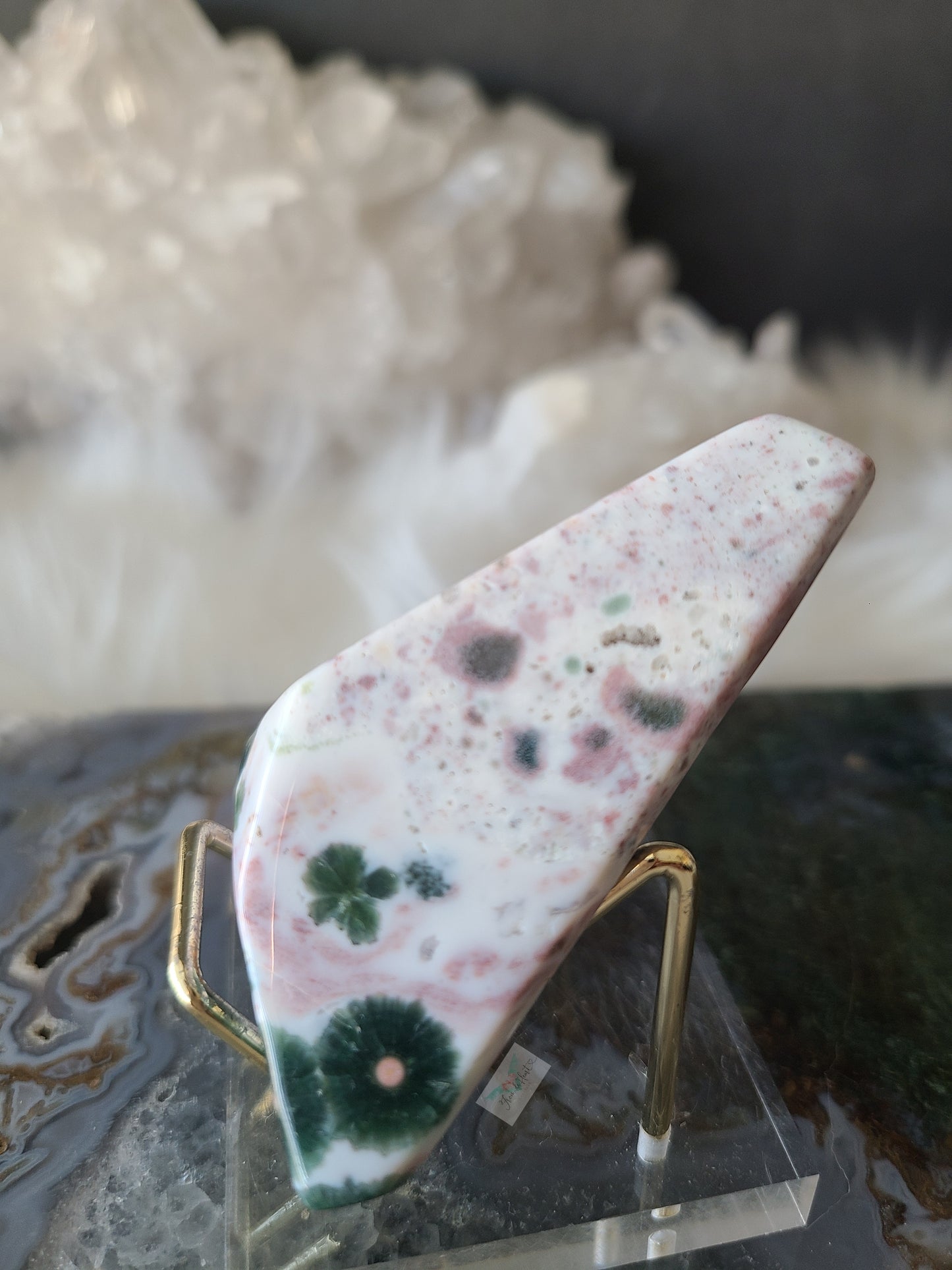 Pink 1st Vein Ocean Jasper Free form