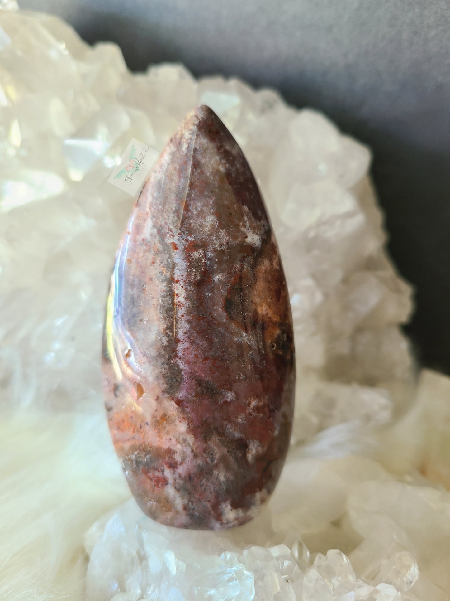 Carnelian with Quartz Flame
