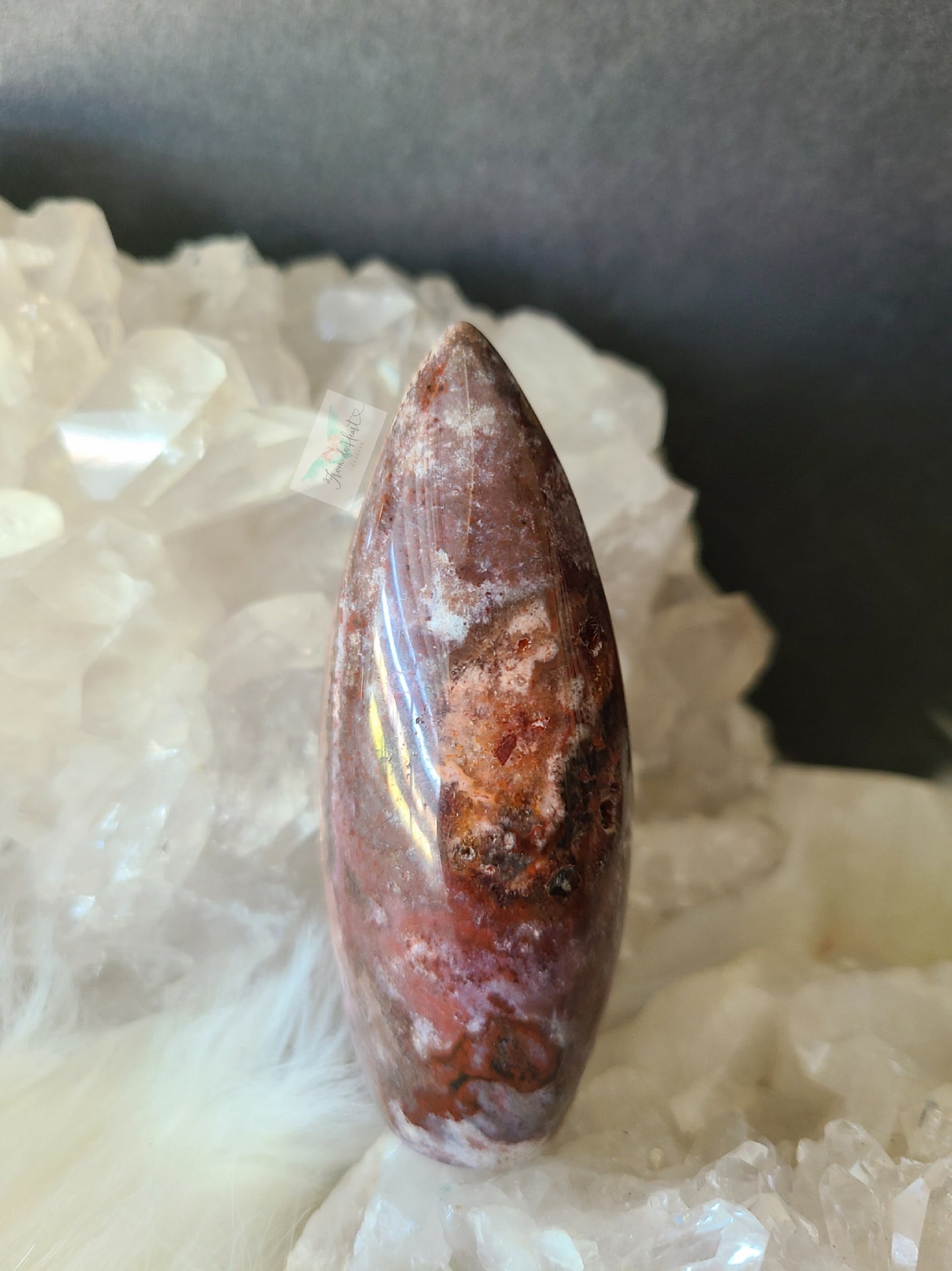 Carnelian with Quartz Flame