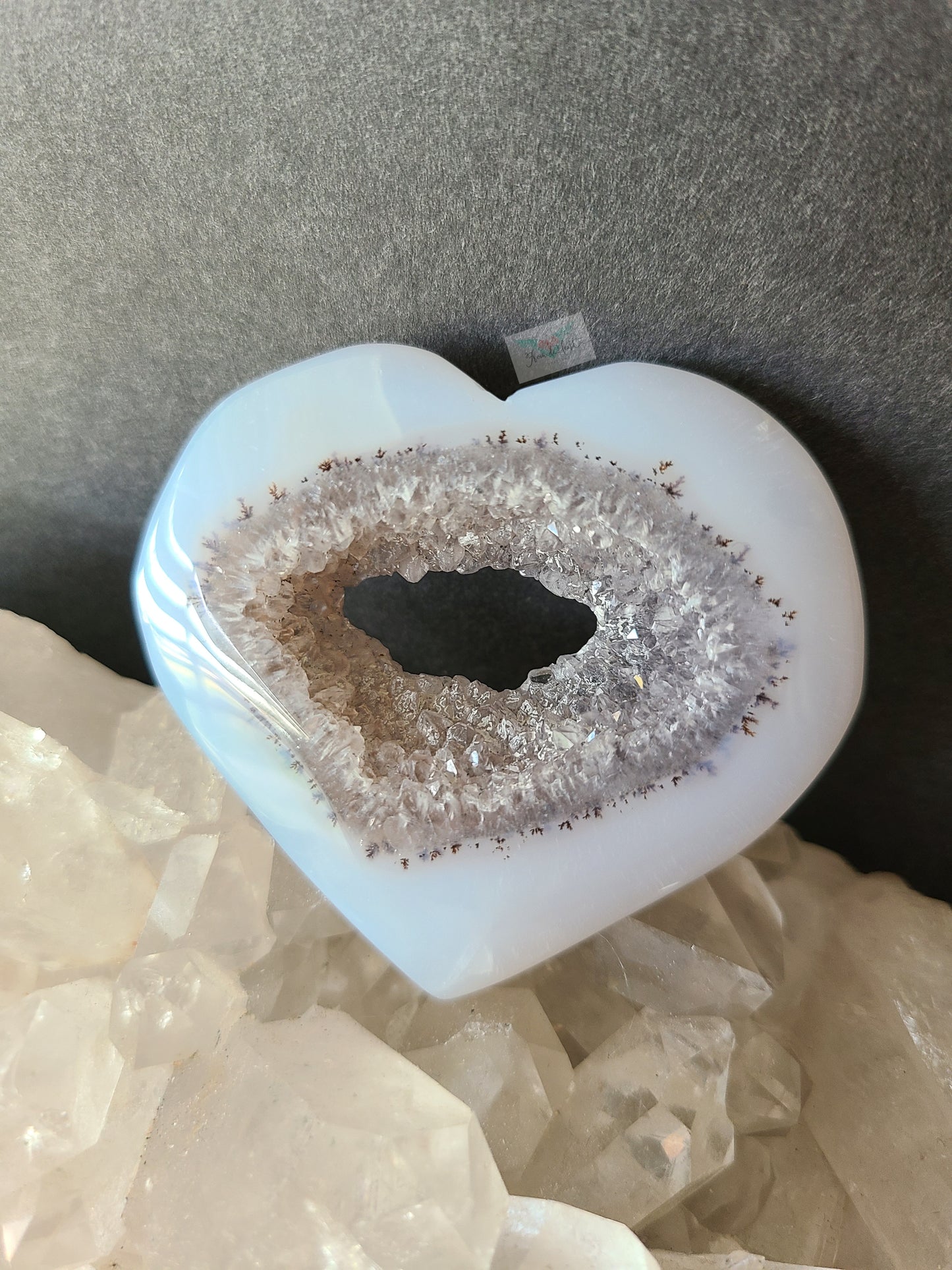 Druzy Agate Heart