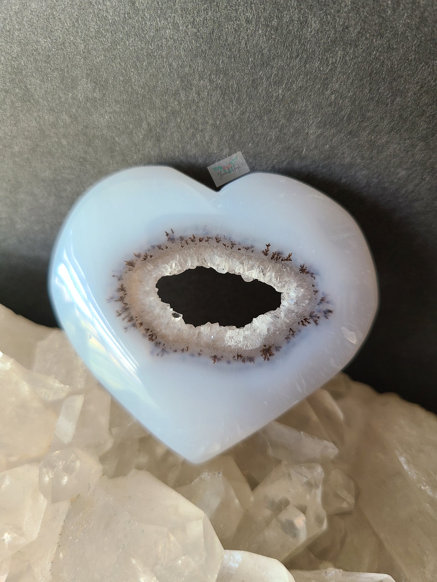 Druzy Agate Heart