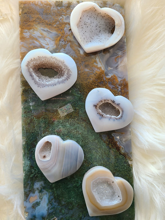 Druzy Agate Heart