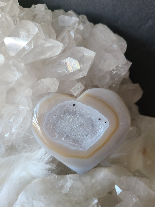 Druzy Agate Heart