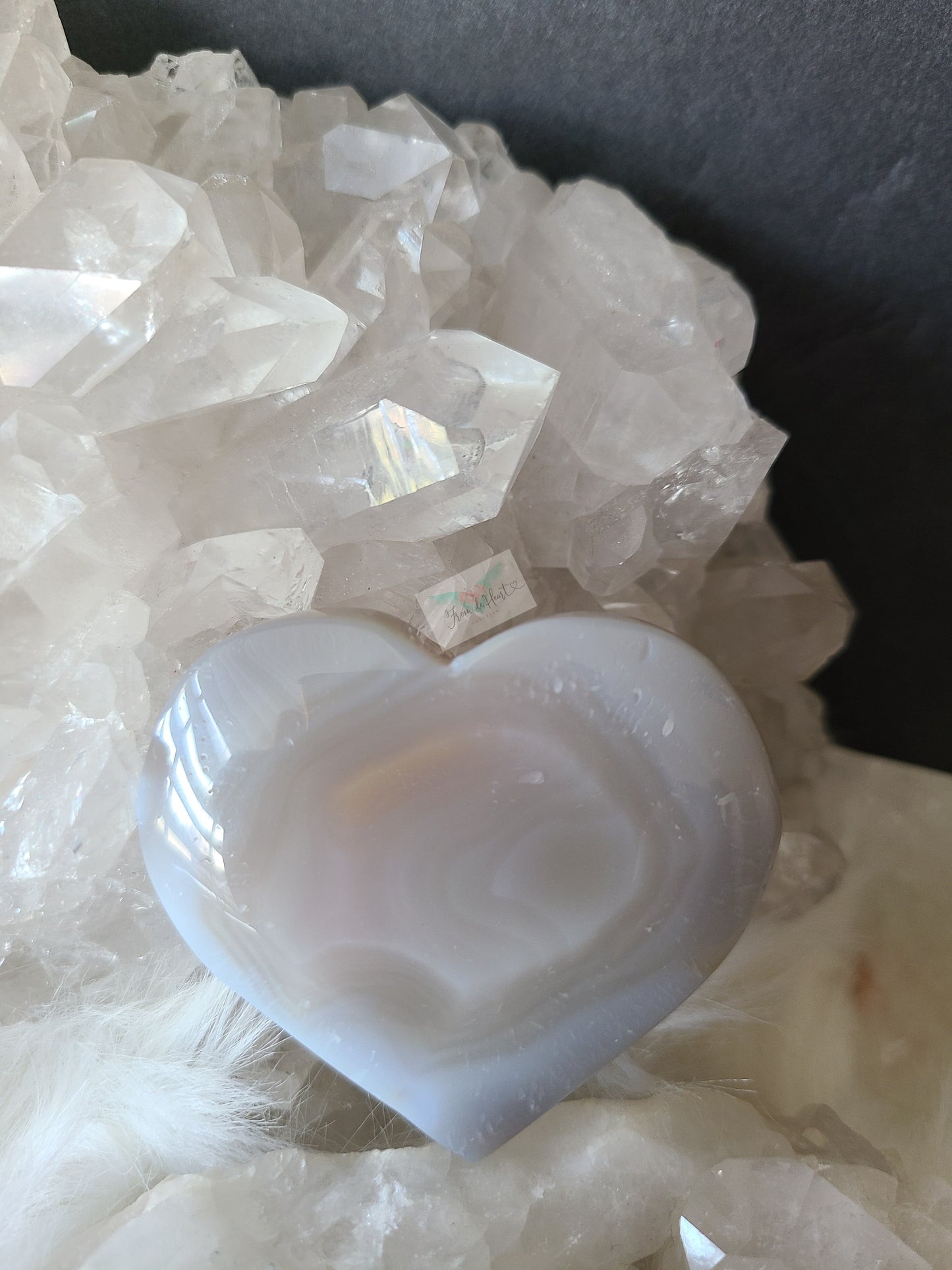 Druzy Agate Heart