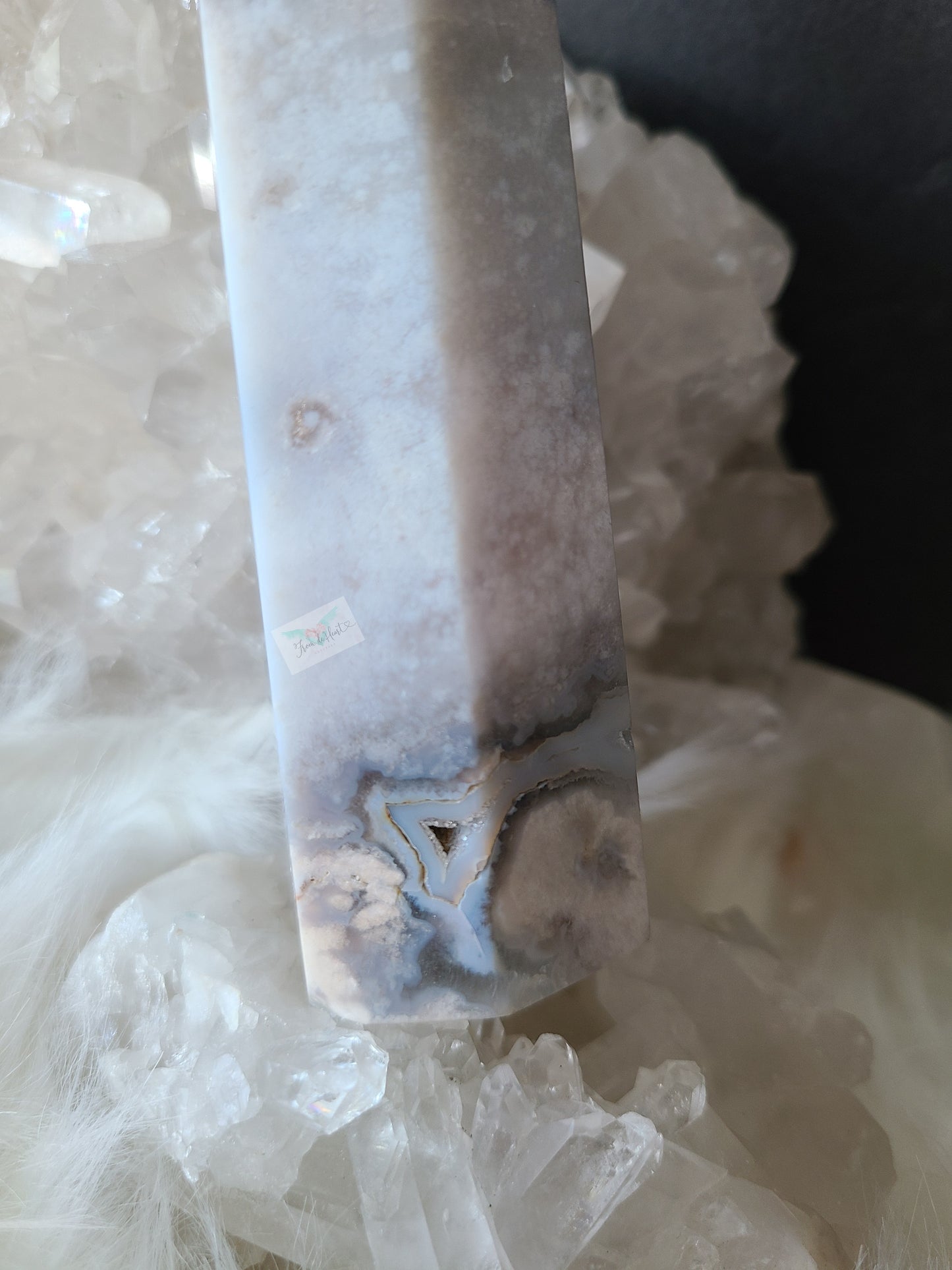 Chlorite Quartz Flower Agate Tower