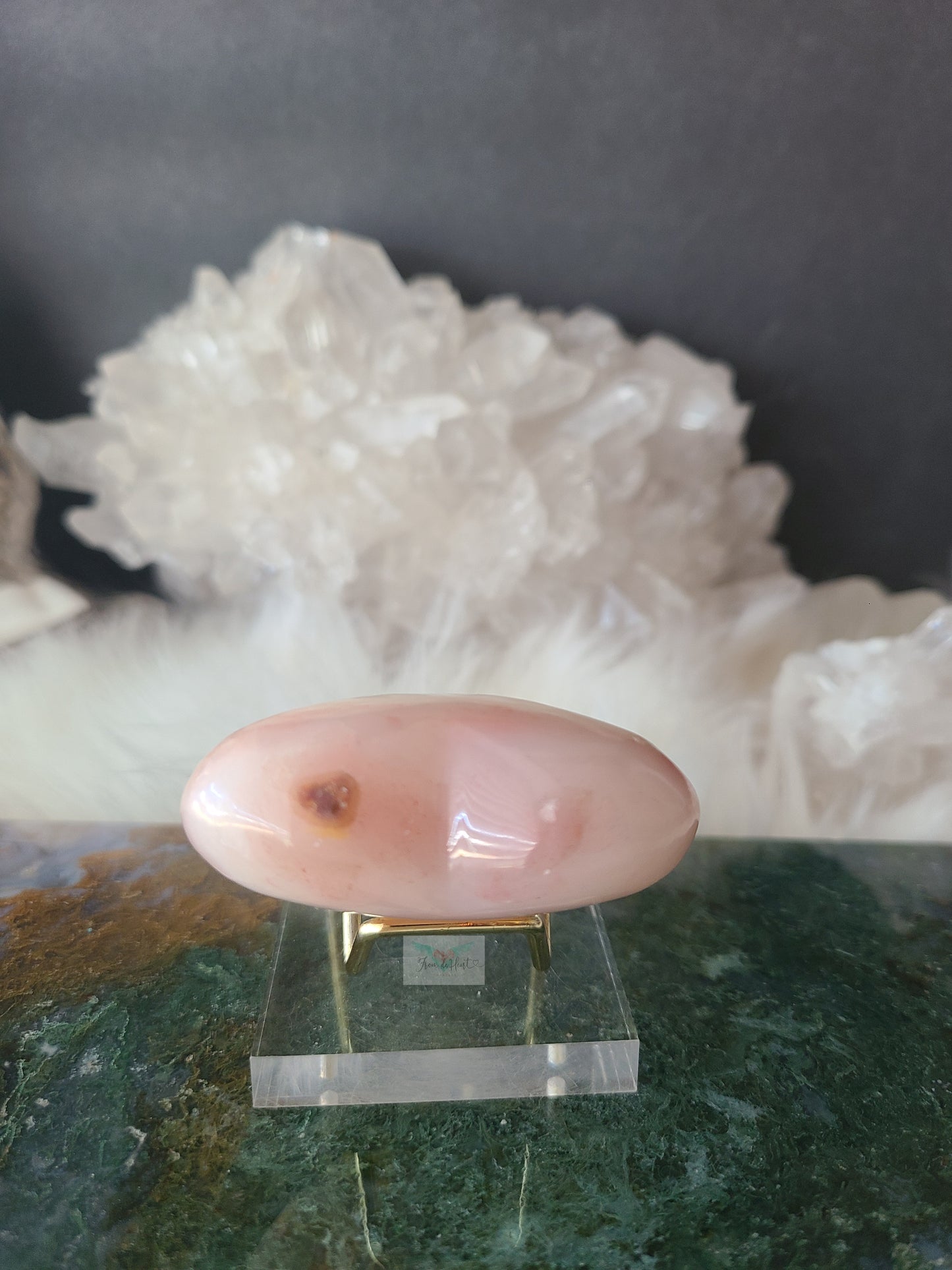 Strawberry Lime Calcite Heart (A)