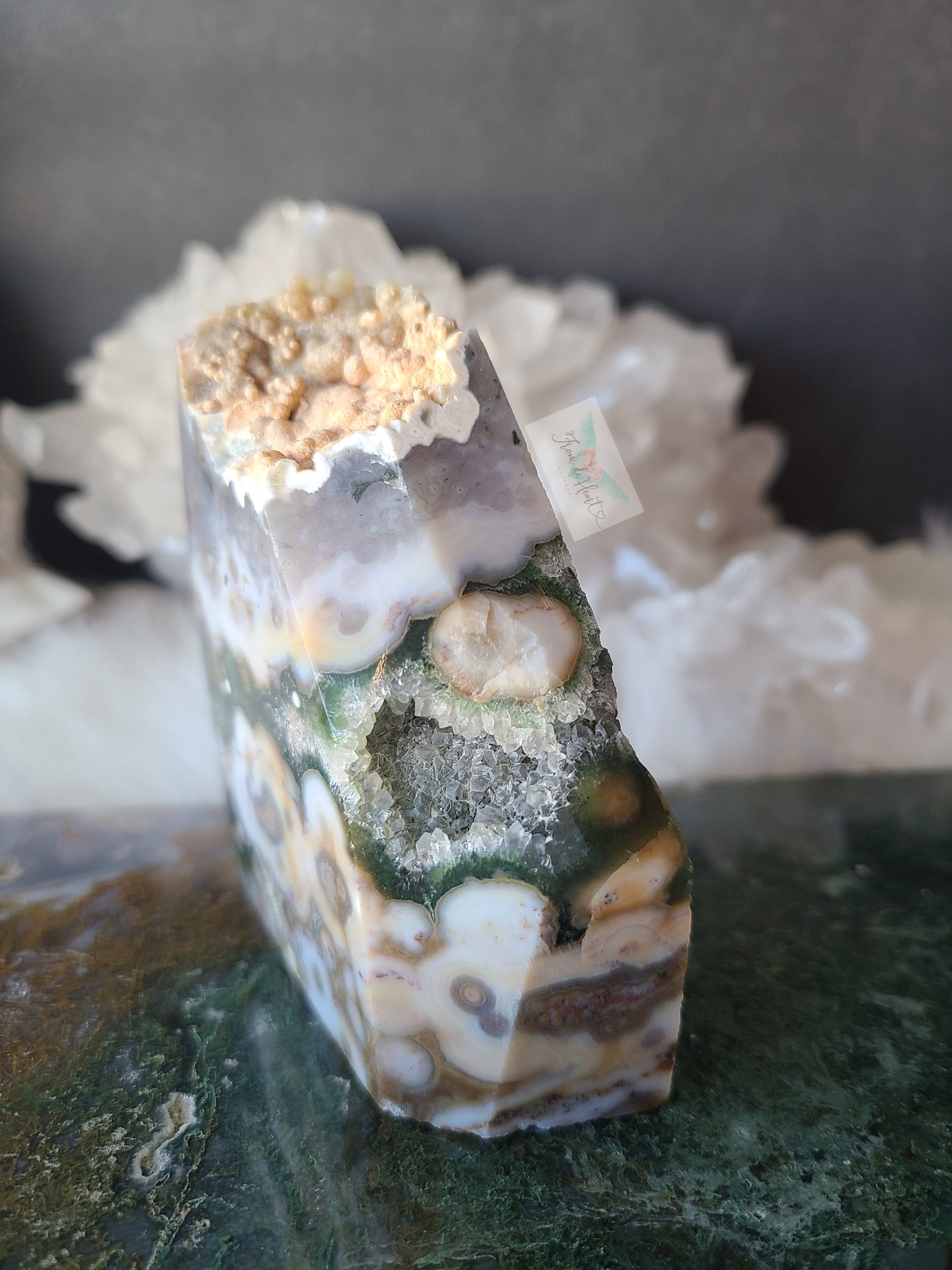 Orbicular Ocean Jasper Free form