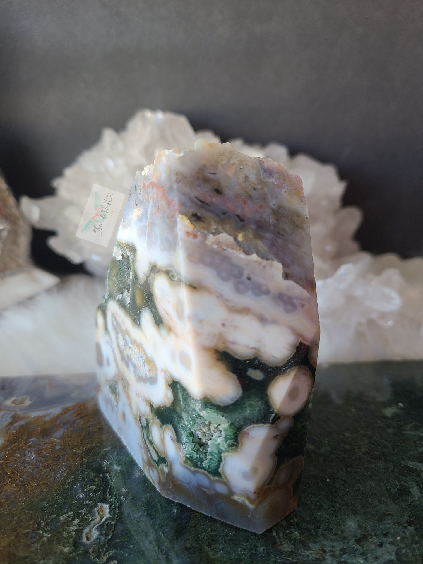 Orbicular Ocean Jasper Free form
