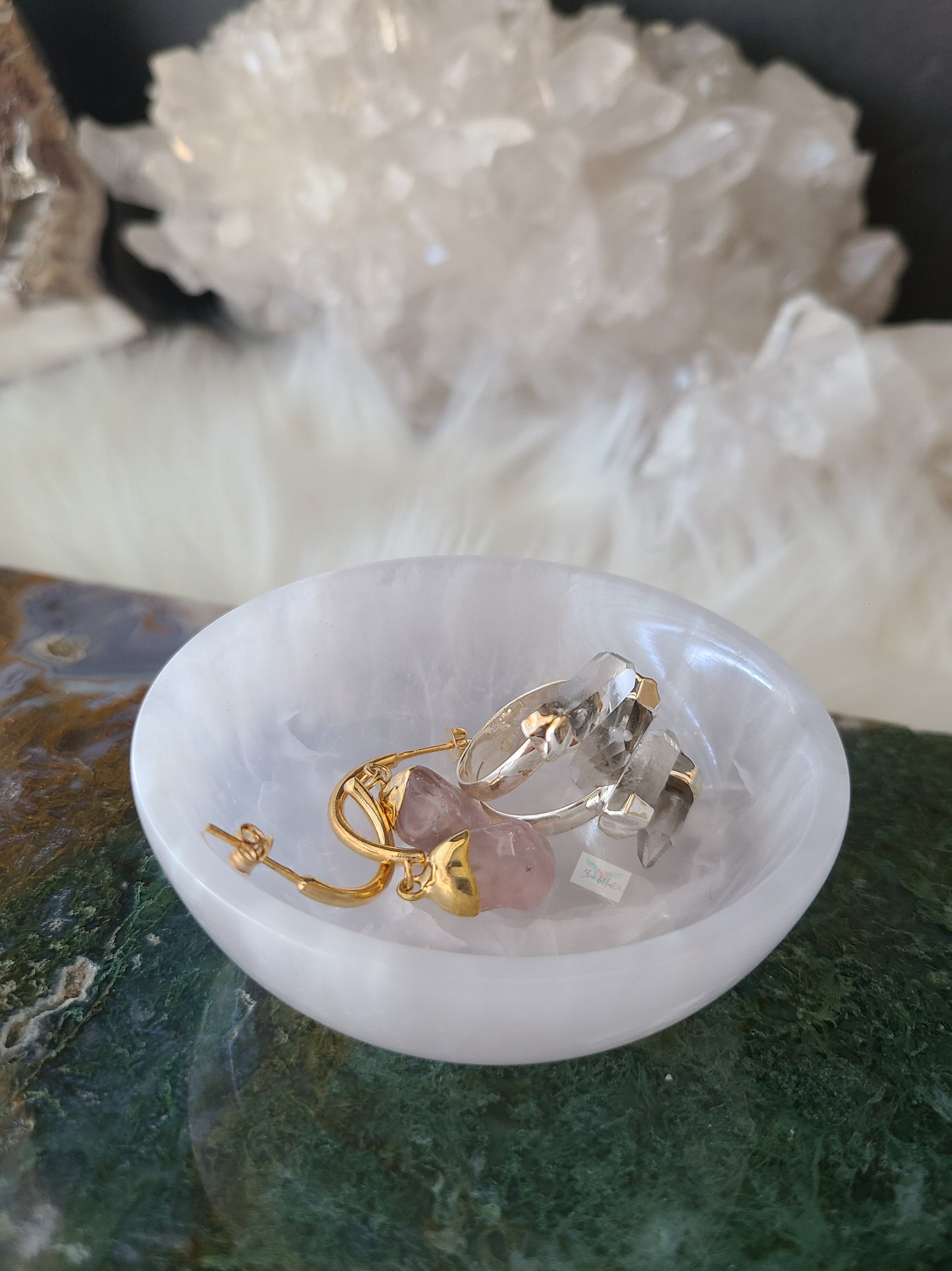 Pink Calcite Bowl (UV Reactive) (A)