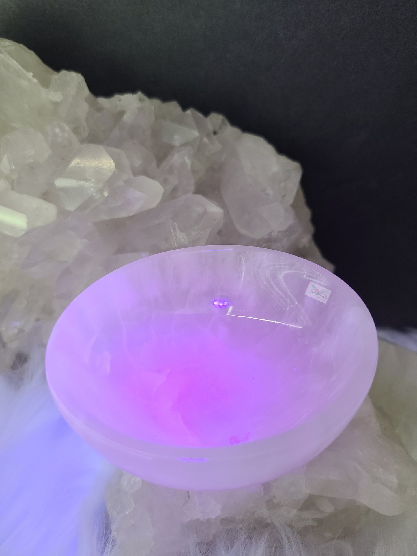 Pink Calcite Bowl (UV Reactive) (A)