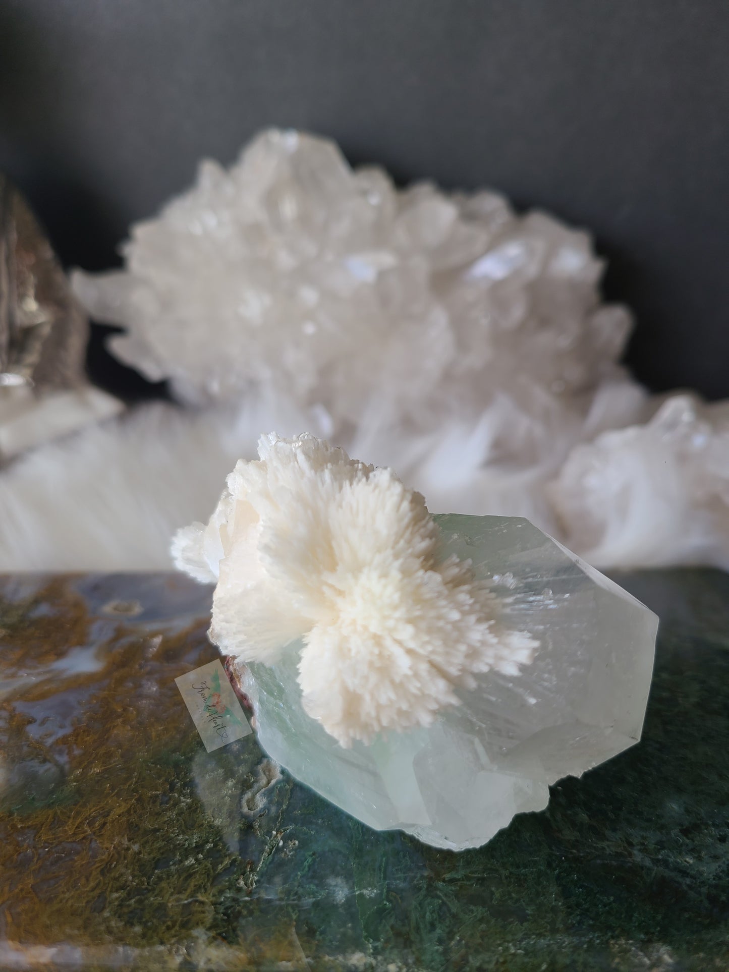 Green Apophyllite with Scolecite Specimen (A)