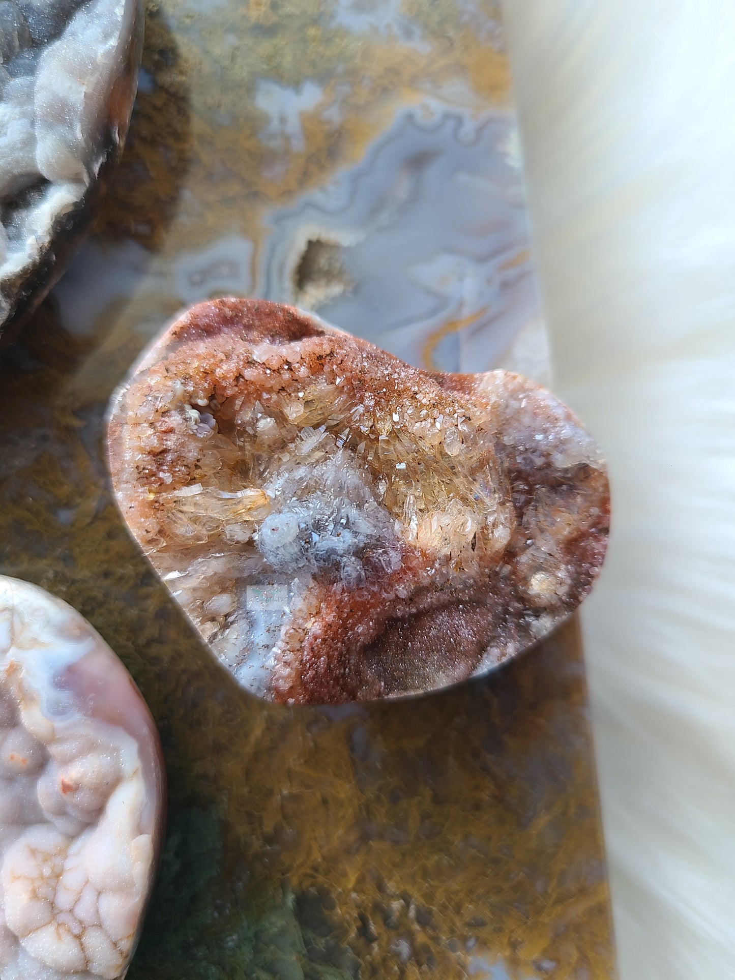 Druzy Chalcedony Heart (E)
