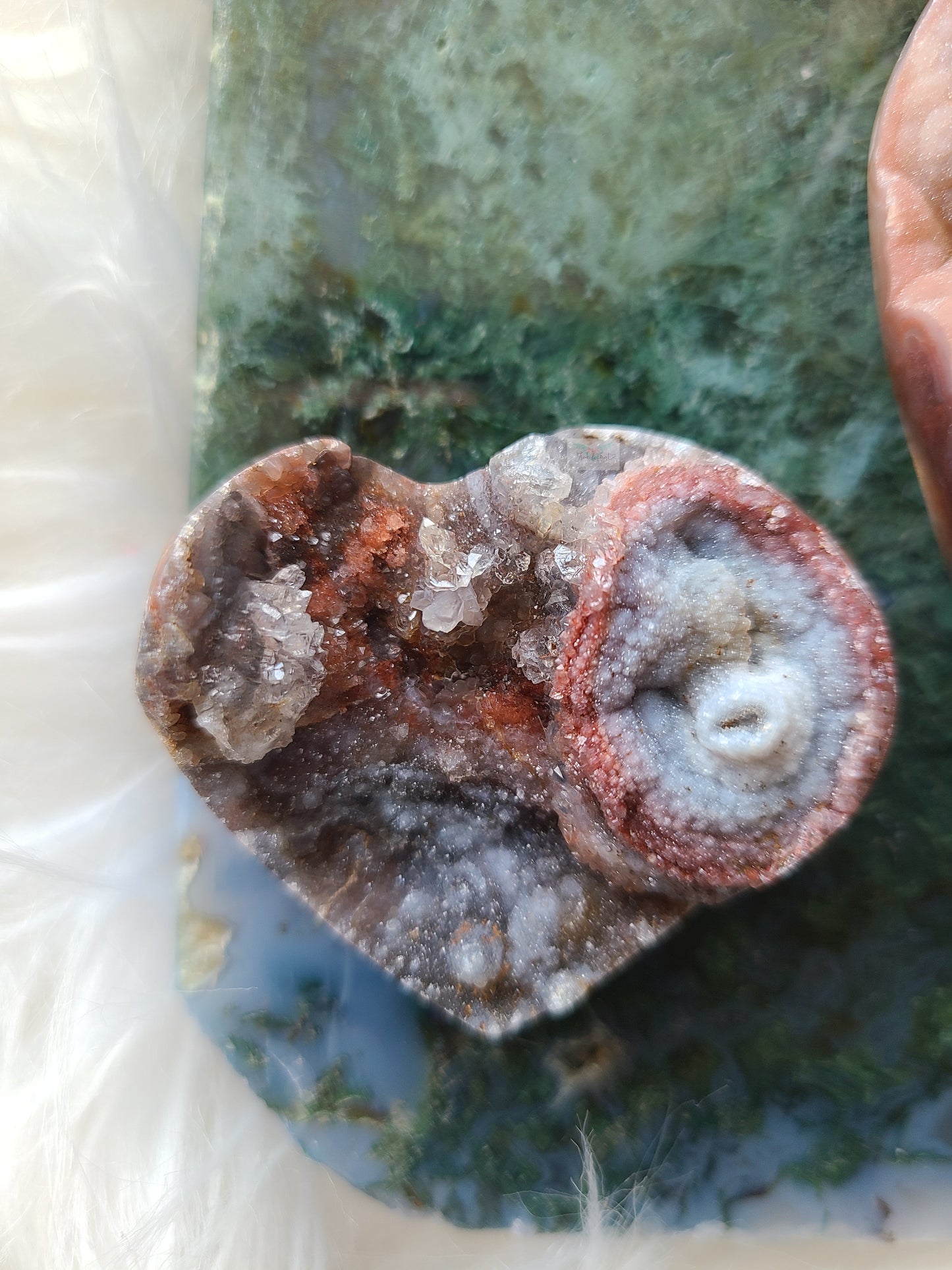 Druzy Chalcedony Heart (D)