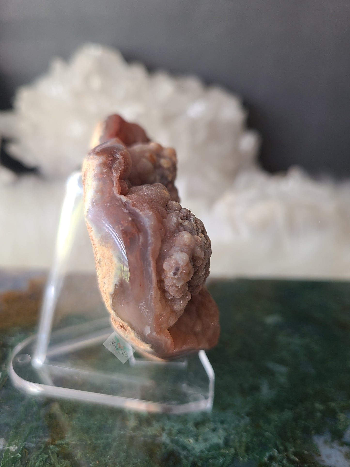Red Druzy Chalcedony Heart