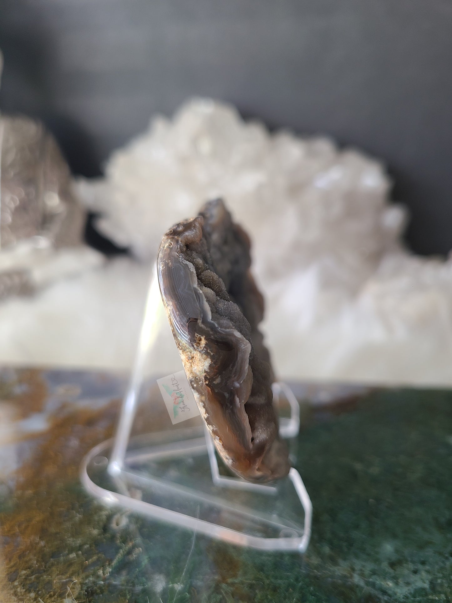 Druzy Chalcedony Heart (B)