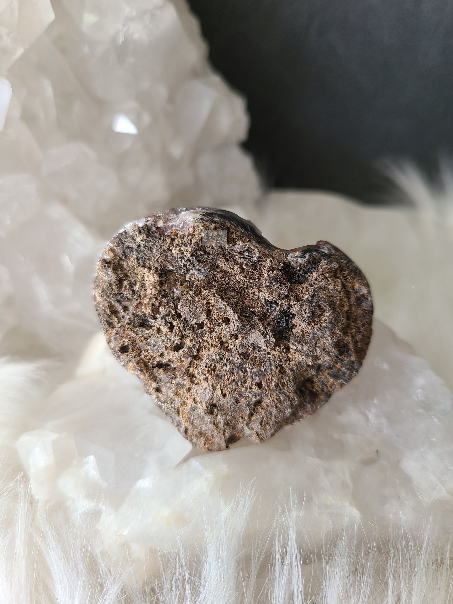 Druzy Chalcedony Heart (D)
