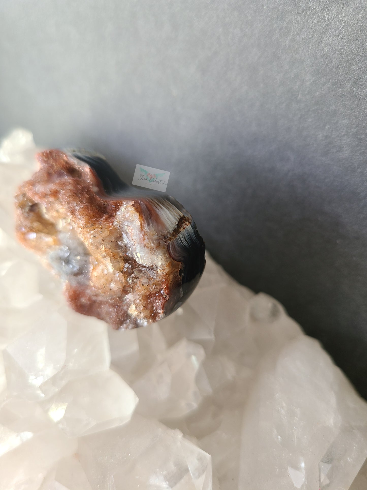 Druzy Chalcedony Heart (E)