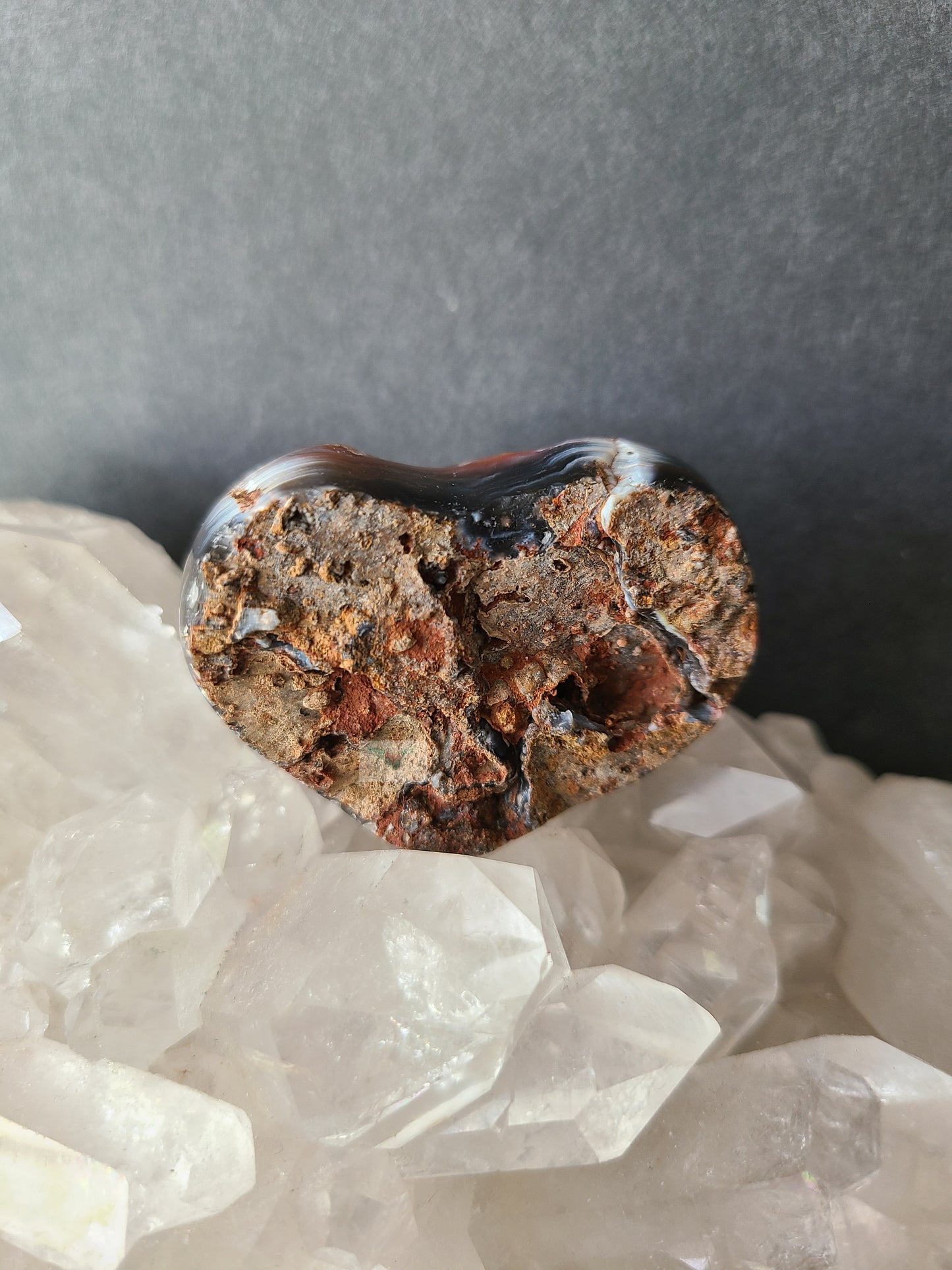 Druzy Chalcedony Heart (E)