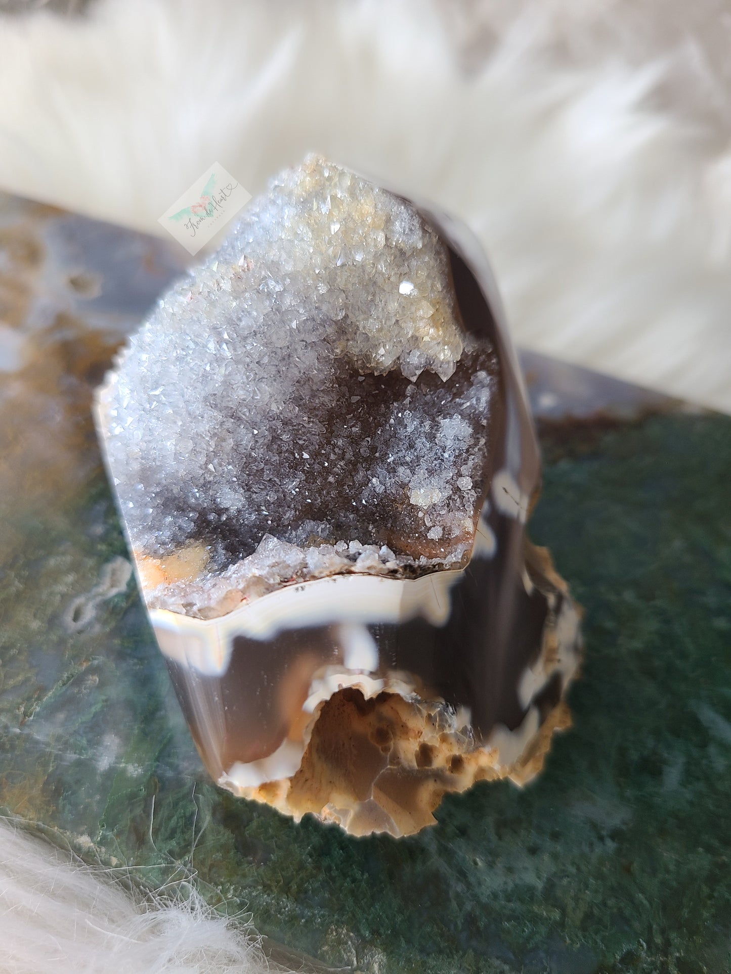 Druzy Orca Agate Specimen
