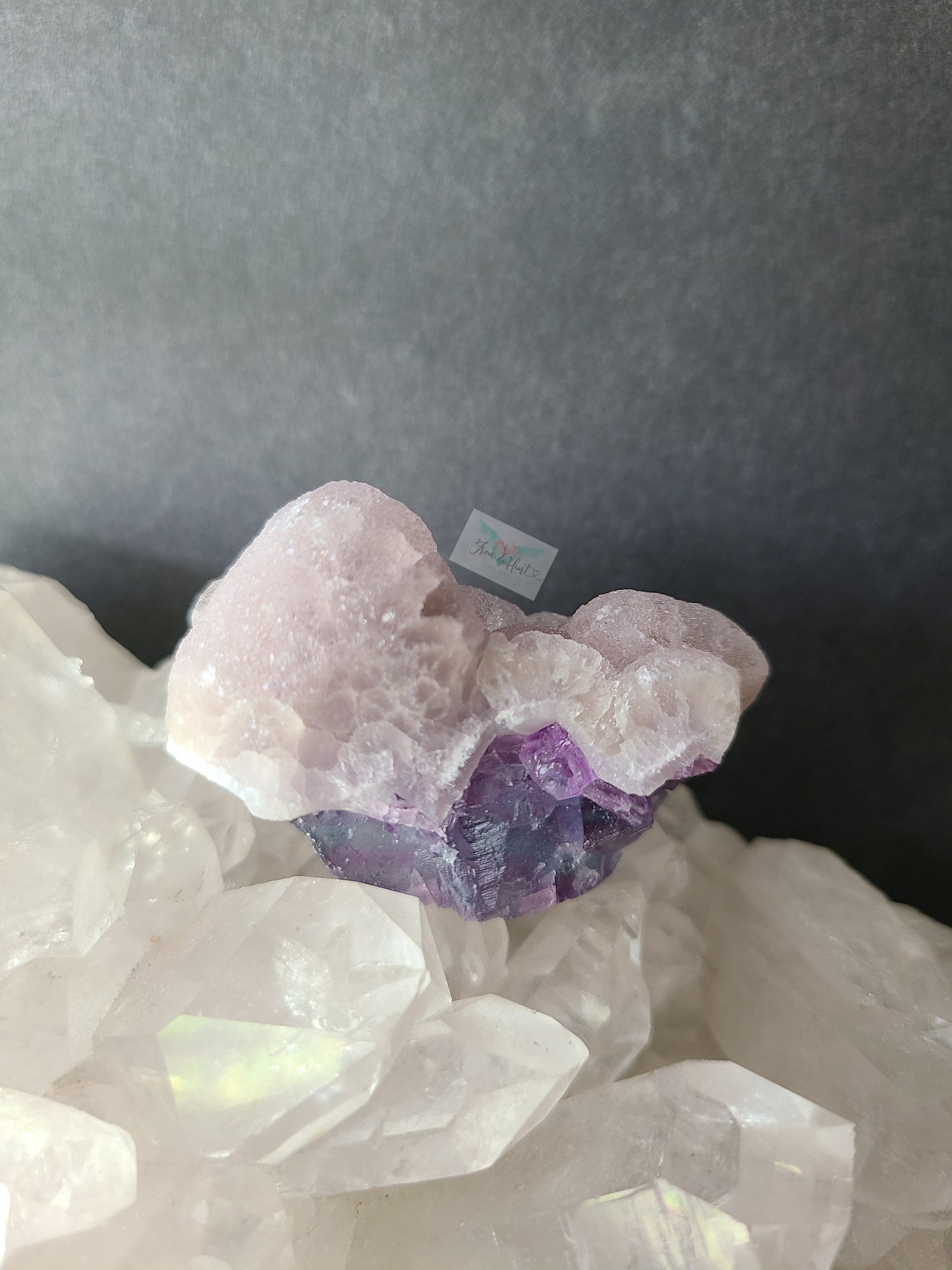 Sugary Calcite on Fluorite Specimen