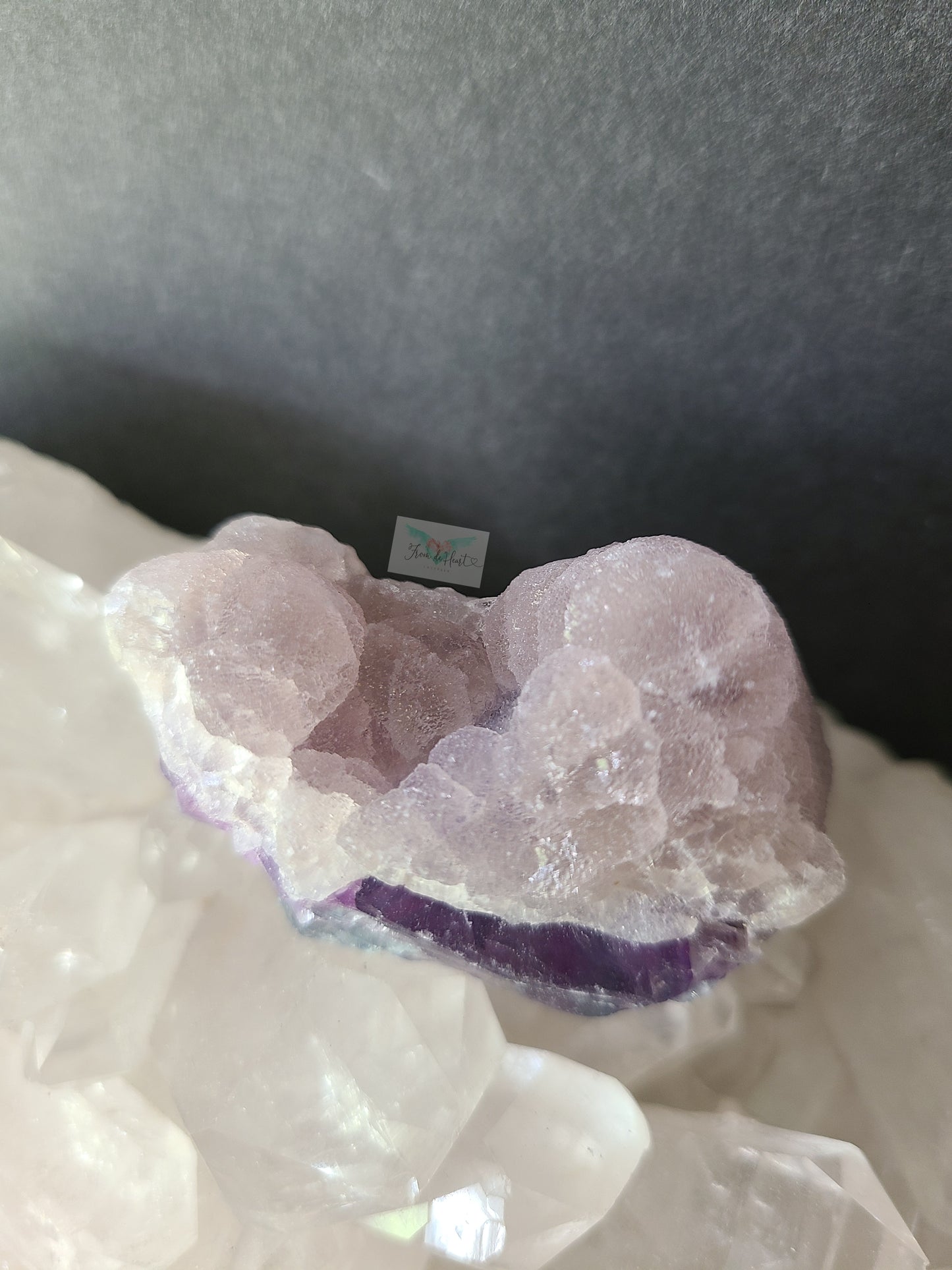 Sugary Calcite on Fluorite Specimen