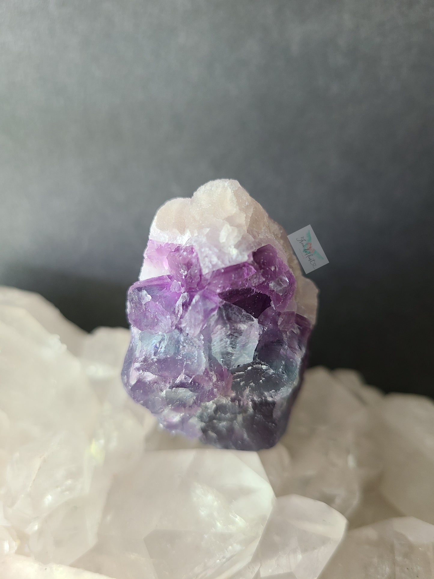 Sugary Calcite on Fluorite Specimen