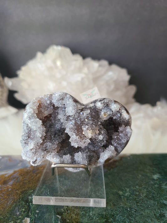 Druzy Agate Heart