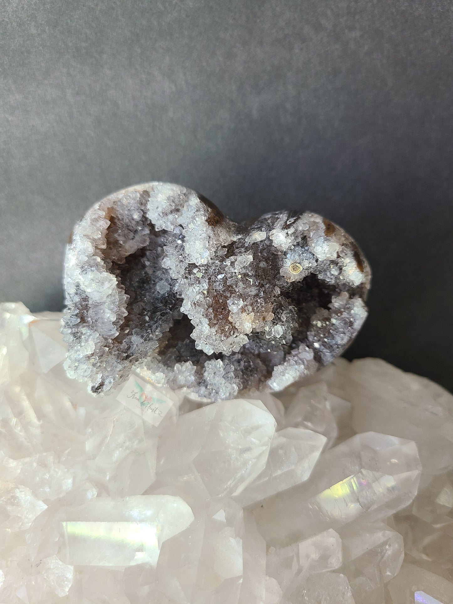 Druzy Agate Heart