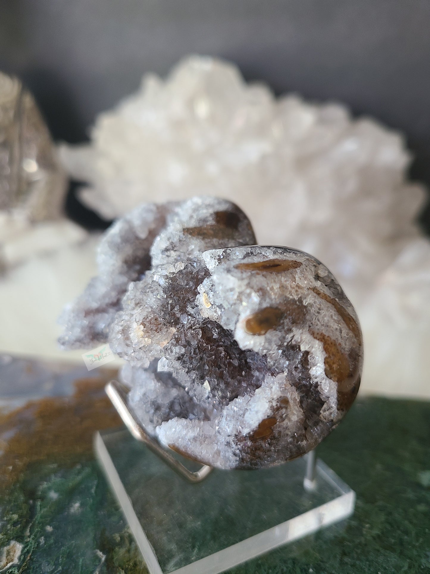 Druzy Agate Heart