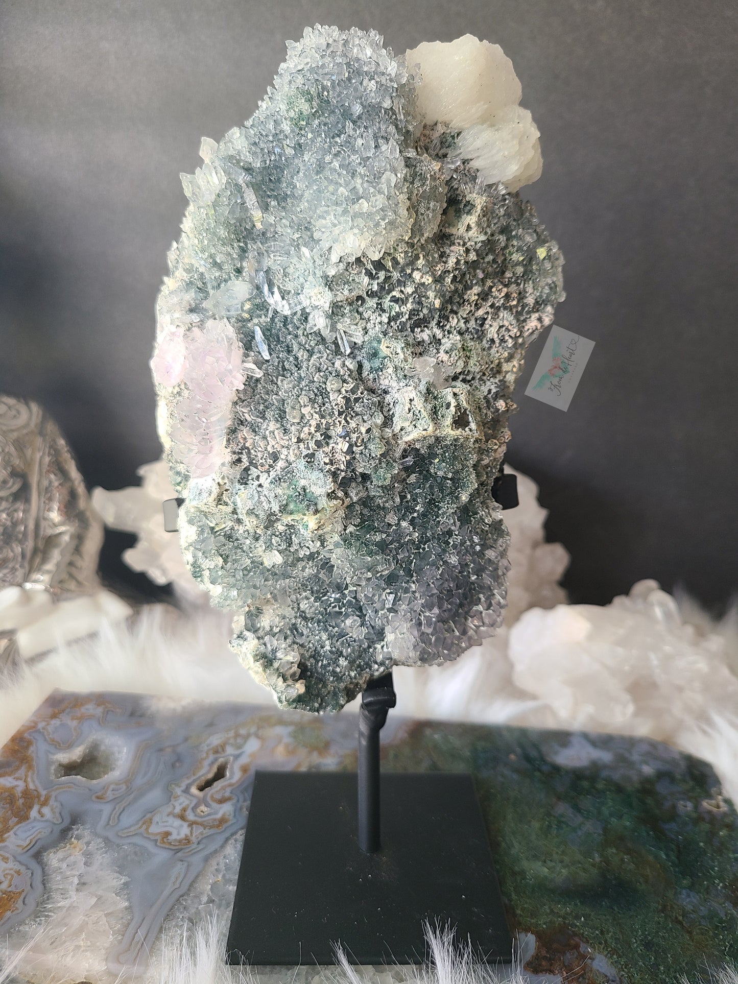 Amethyst Flower Zeolite on Stand (Large)