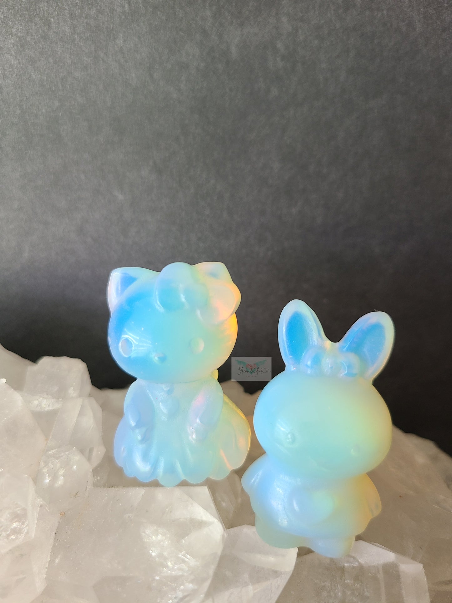 Opalite Carving (Pair)