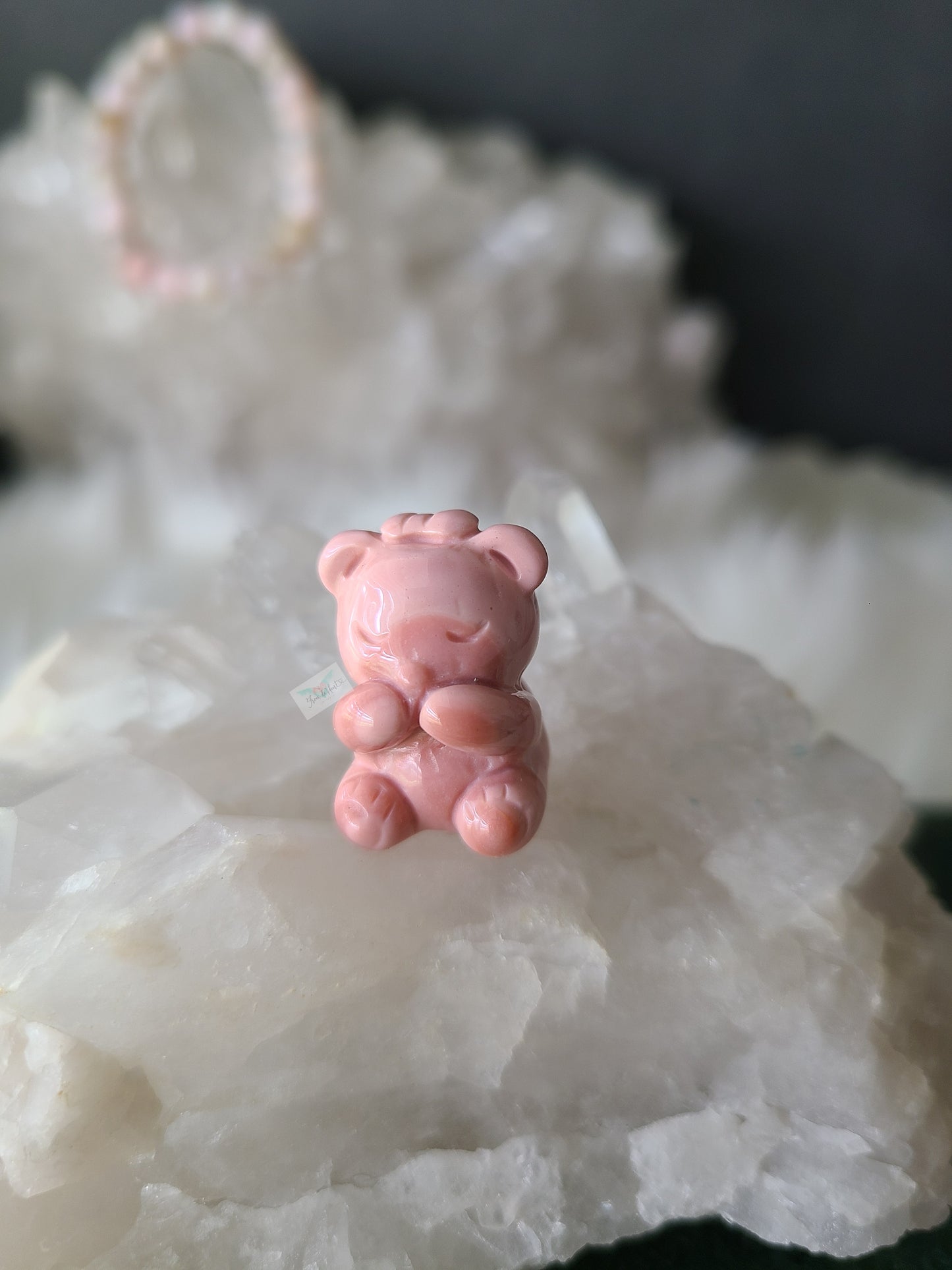 Pink Opal Bracelet and Carving Pair (A)